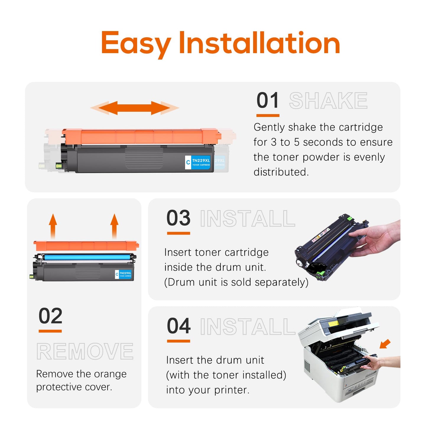 Jeostarky TN229XL TN229 Toner Cartridge High Yield Replacement for Brother TN229 TN229XL Toner Compatible with Brother MFC-L3780CDW MFC-L3720CDW HL-L3280CDW HL-L3220CDW HL-L3300CDW HL-L3295CDW Printer