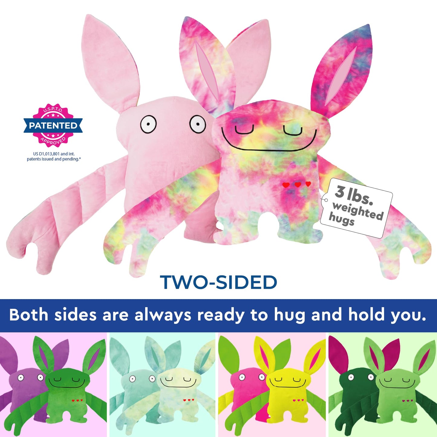 Bumpas Sprinx Weighted Plush Toy Machine Washable Calming Hug Age 3+