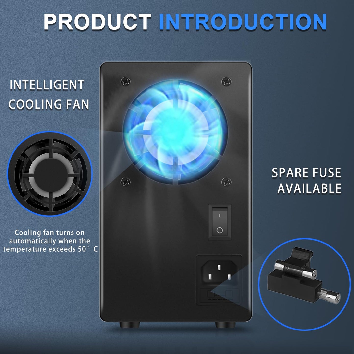 NICE-POWER DC Power Supply Variable: 30V 10A Adjustable Switching Regulated High Precision 4-Digits LED Display 5V/2A USB Port Test Lead Output & Input Power Cord Bench Lab Power Supplies