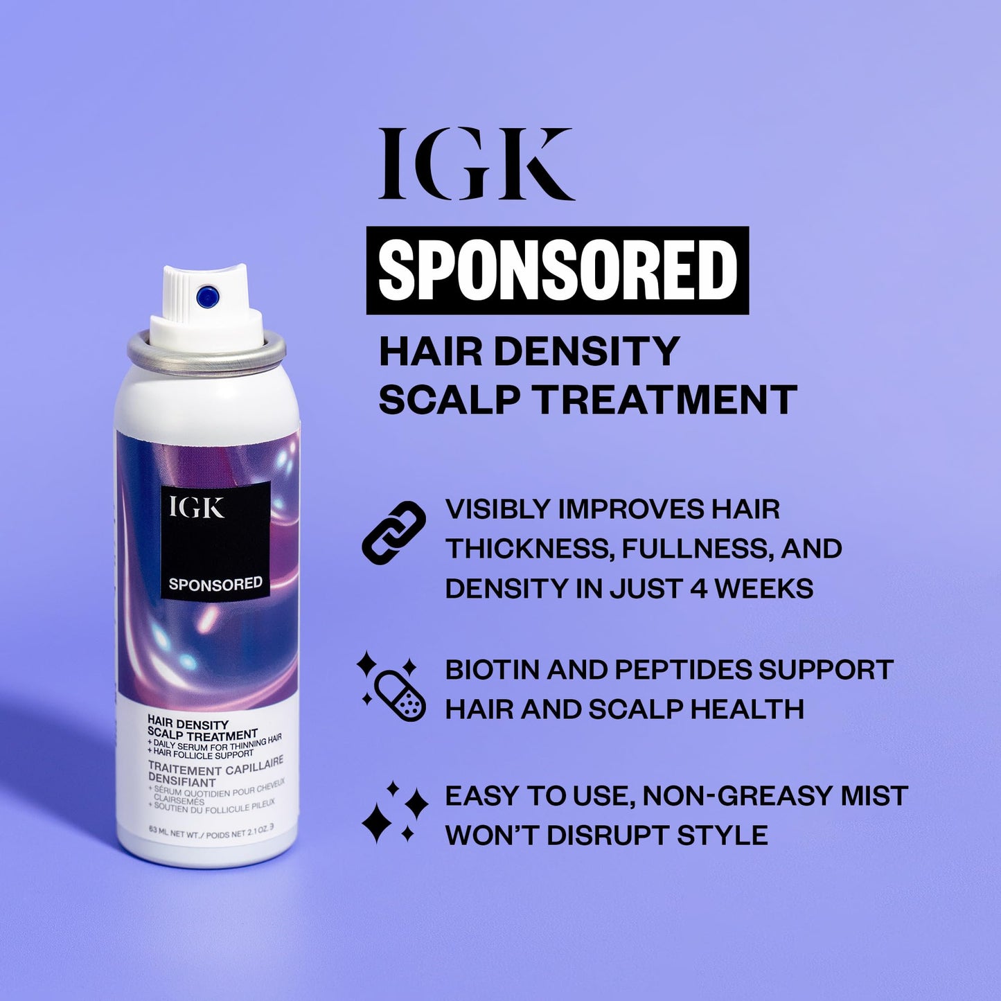 IGK Sponsored Hair Density Scalp Treatment 63 ml / 2.1 oz