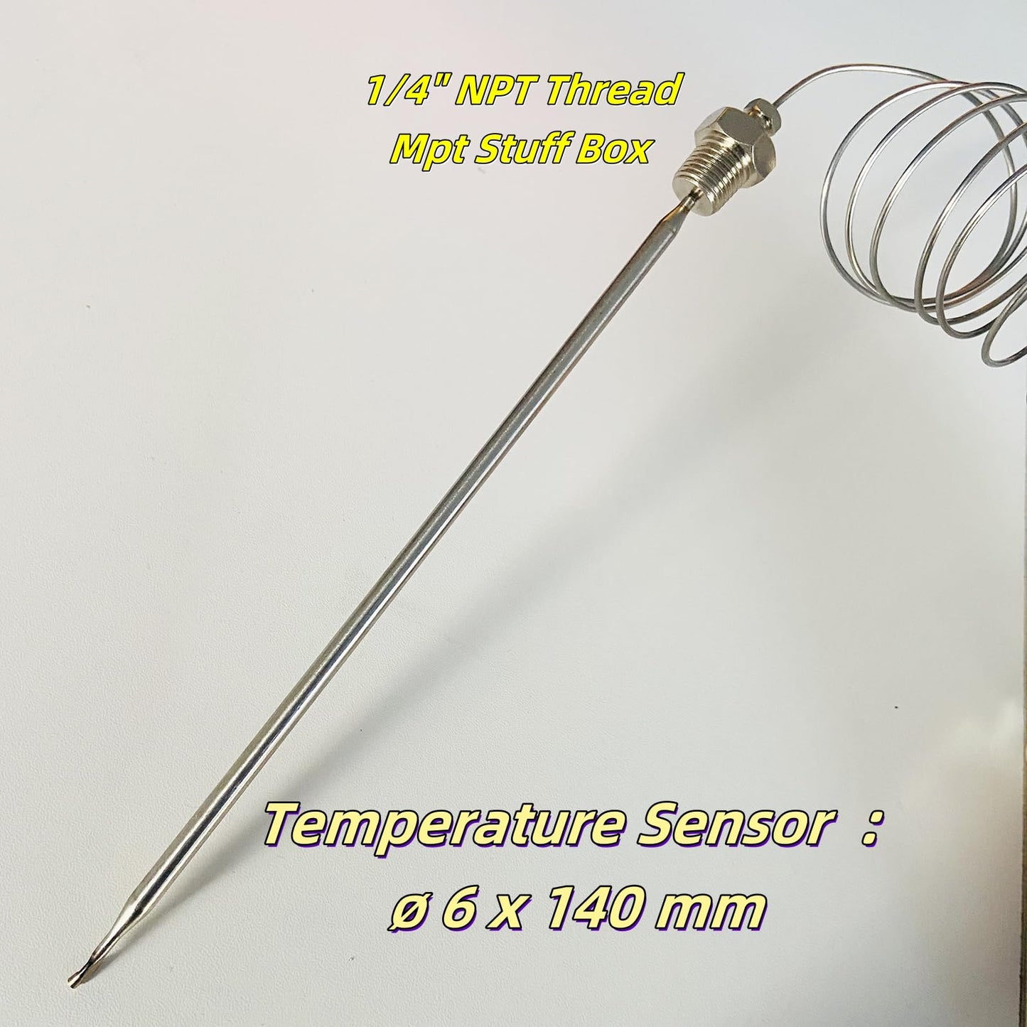 MCAMPAS Gas Fryer Thermostat W/ 200-400 F Range,1/4" Mpt Stuff Box Compatible With Pitco P5047588, Pitco GSA60301800, Pitco 4290-006 Gas Thermostat