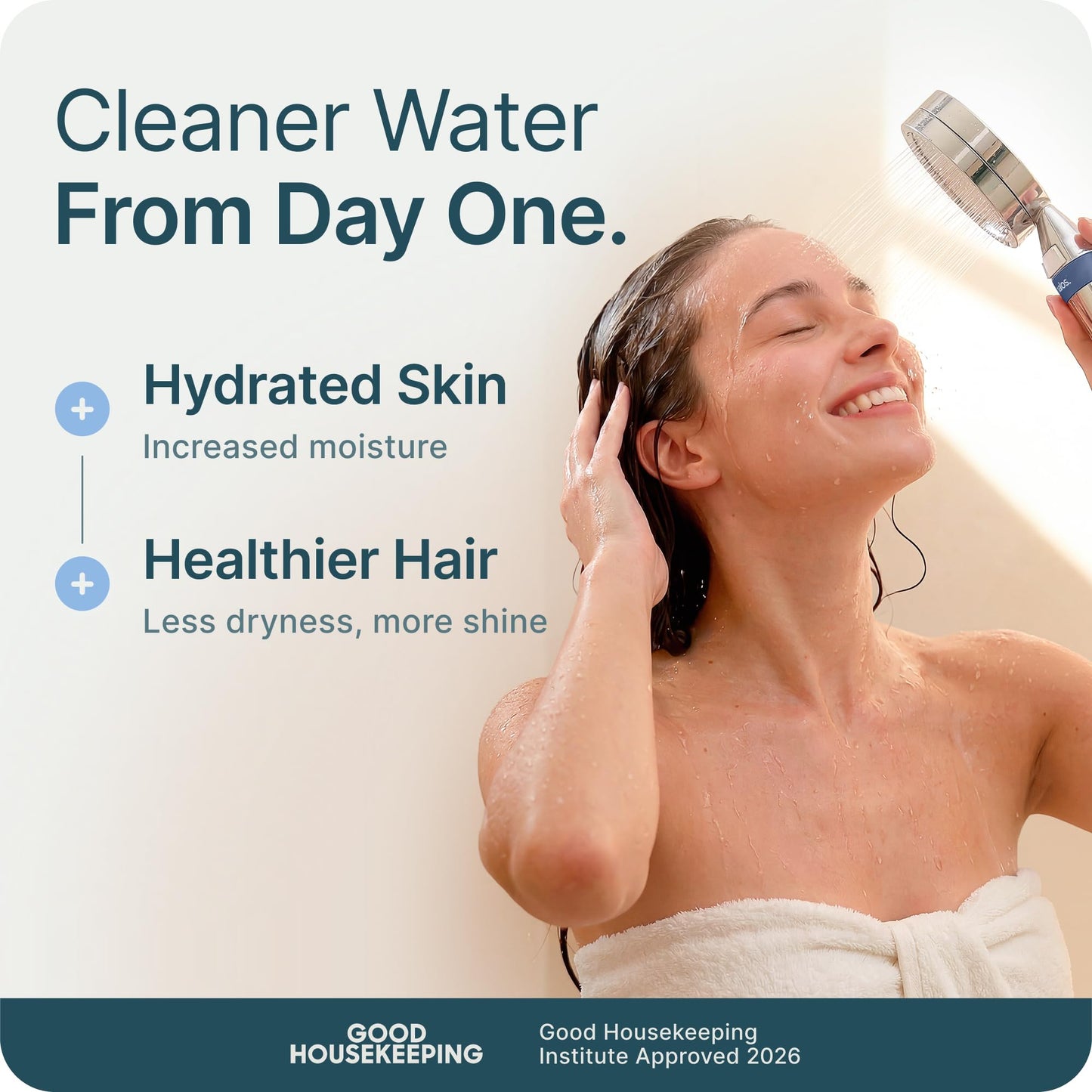 MyHalos® Handheld Filtered Shower Head with Handheld Handle - High Pressure Shower Heads With Filter To Reduce Chlorine & Soften Water - Easy to Install Detachable Filtered Shower Head For Hard Water
