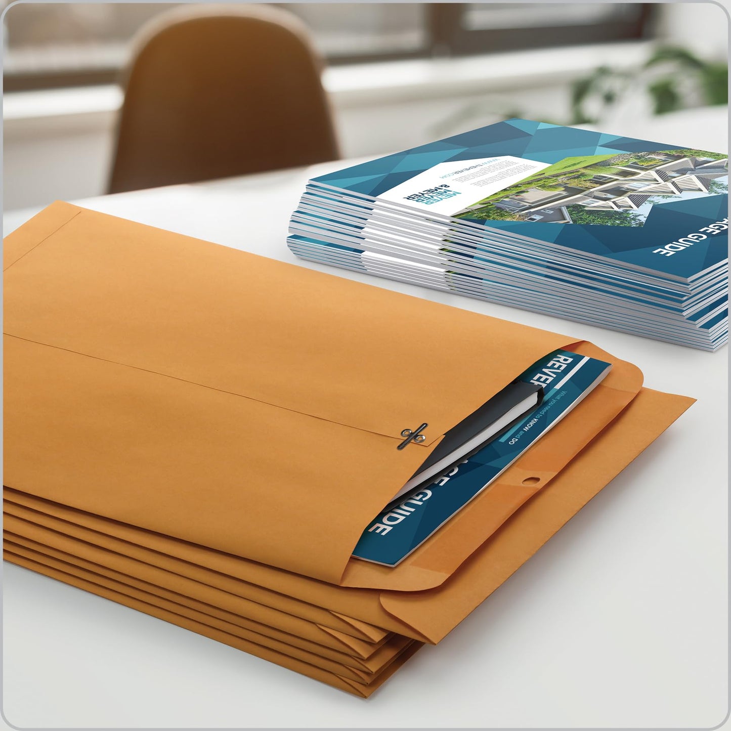 Columbian 10 x 13 Clasp Envelopes, Gummed, 28 lb Brown Kraft, for Mailing Flat Letter Size Documents or Photos, Bulk Pack, 30 Per Pack (COLO405)