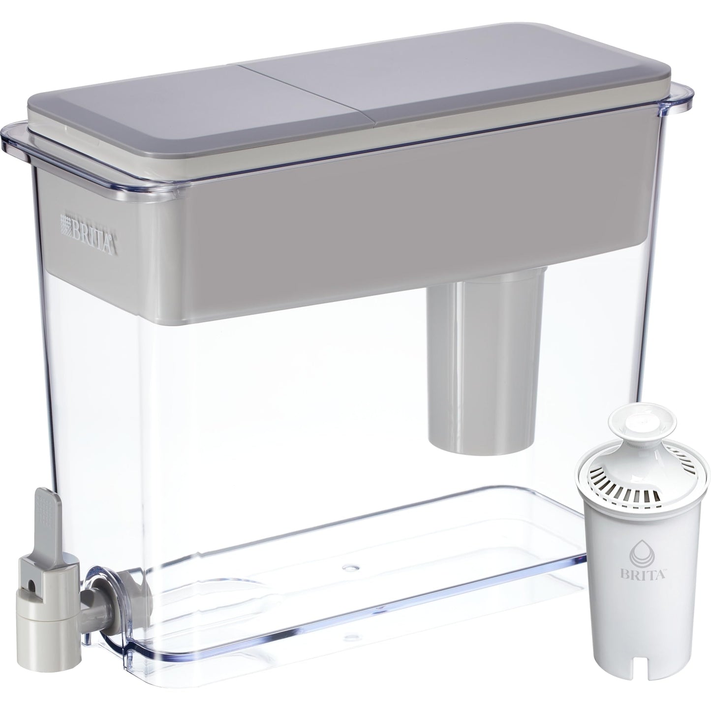 Brita UltraMax Large Water Dispenser With Standard Filter, BPA-Free, Reduces Copper, Cadmium and Mercury Impurities, Lasts 2 Months or 40 Gallons, Includes 1 Filter, Kitchen Accessories, Large 27-Cup