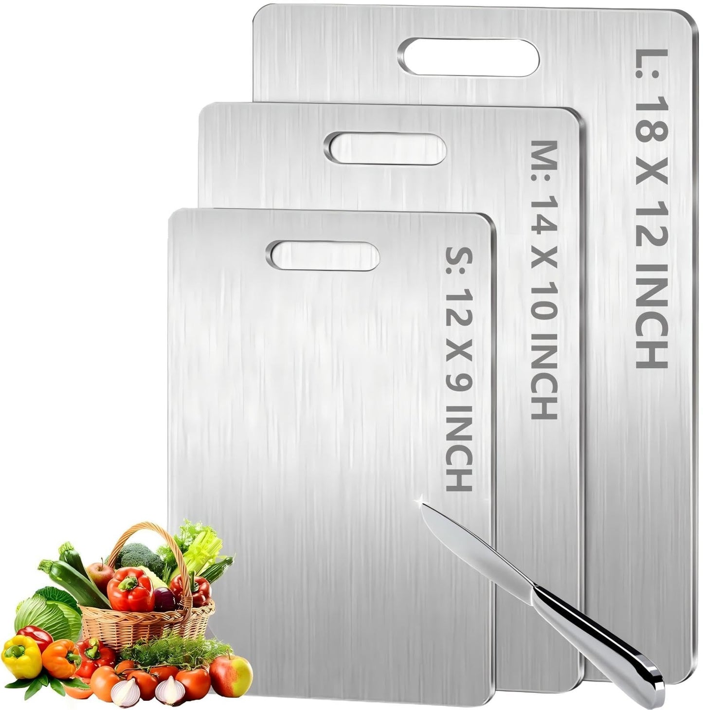 Titanium Cutting Board - 100% Pure Titanium Cutting Boards for Kitchen - Cutting Edge Hygiene & Durability, Cutting Boards for Home Kitchen Cooking (18 inch x 12 inch)