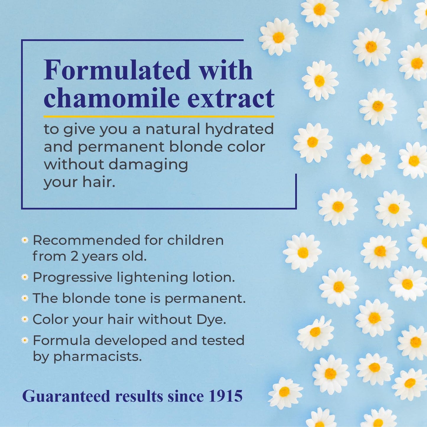 Camomila Intea Hair Lightener For Kids– Premium Sun Lightening Spray for Hair – Chamomile Hair Lightener Spray for Naturally Lighten Hair – No Bleach/Ammonia – Child-Friendly Formula - 3.4 Oz