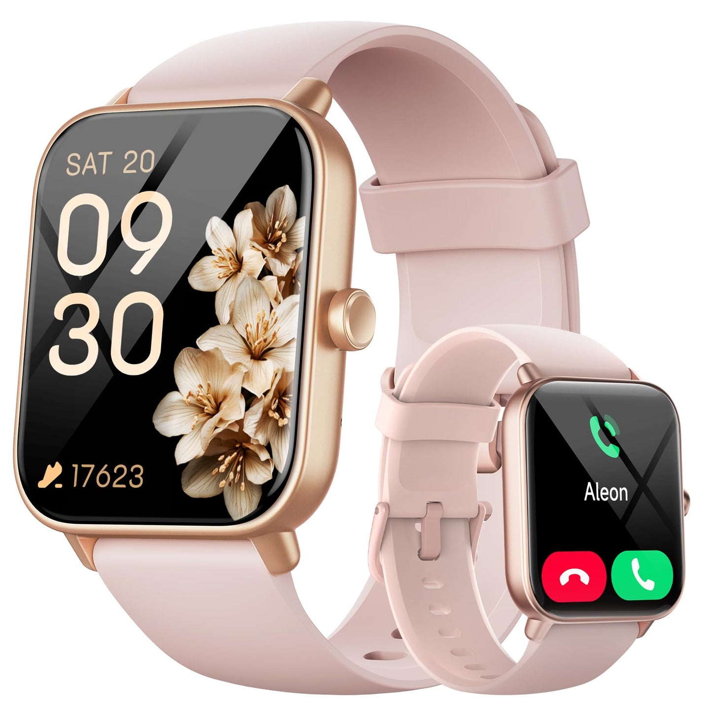 aeac Smart Watches for Women Android & iPhone, 1.8" HD Smart Watch with Bluetooth Call (Answer/Make), Fitness Watch with 110 Sport Mode/Heart Rate/SpO2/Sleep Monitor/Calories/IP68 Waterproof Alexa ﻿