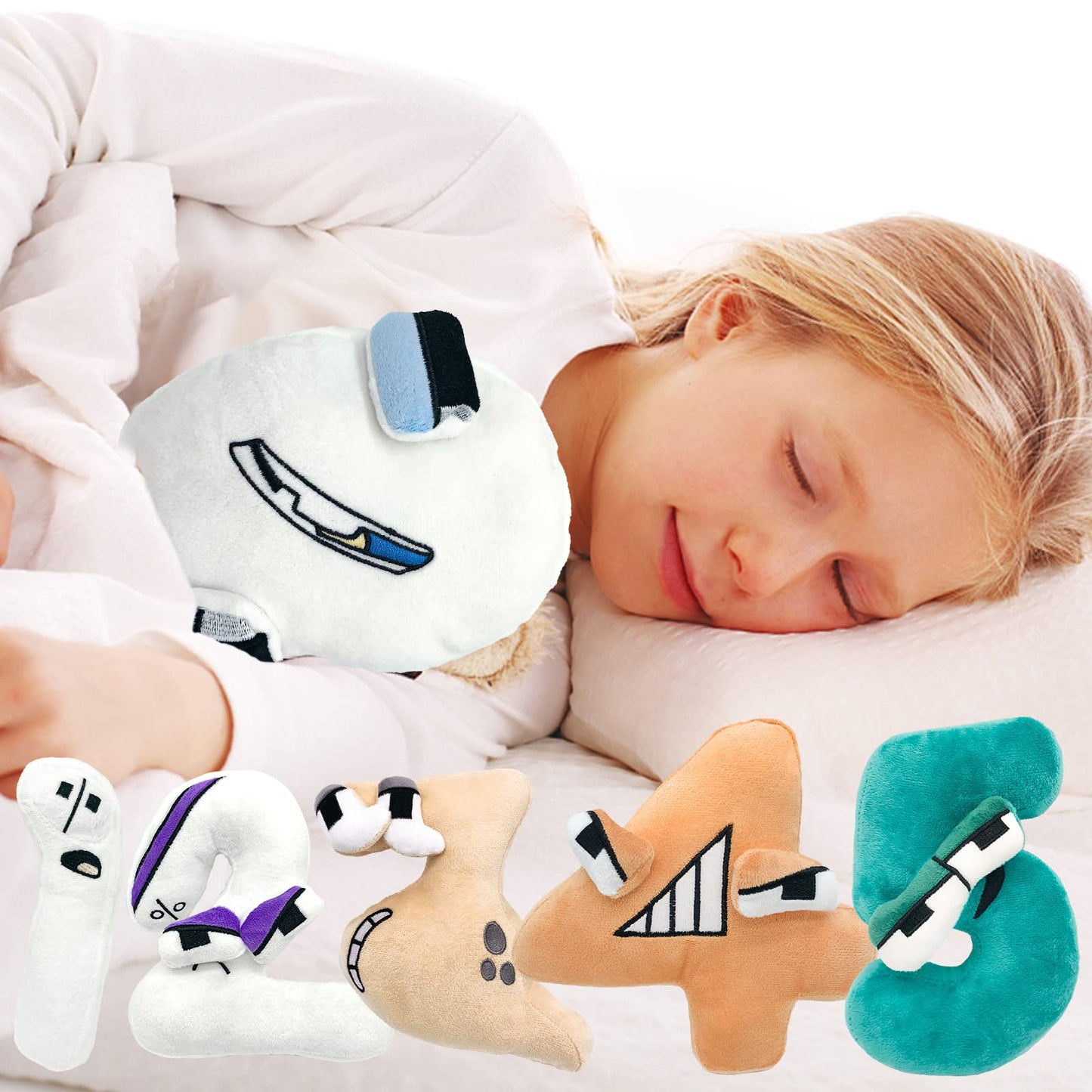 yohica 10PCS Nume Lore Plush Throw Pillow Plush Toy,Nume Plush 0-9 Stuffed Figure Doll for Kids and Adults,Birthday Choice for Fans Gifts