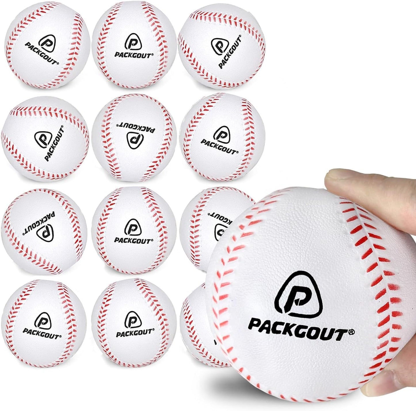 PACK&GOUT 9 Inch Soft BaseBalls,2pcs