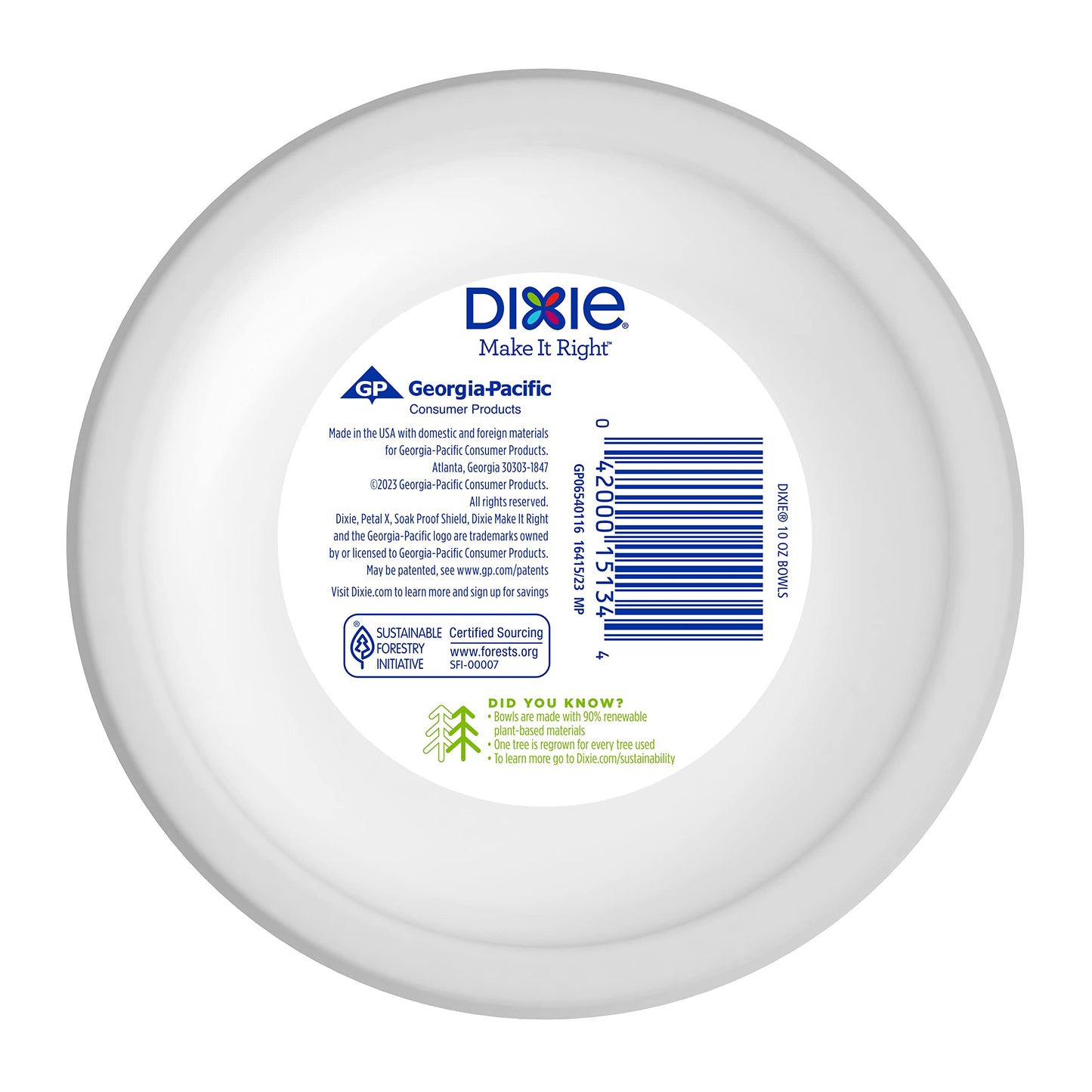 Dixie Small Paper Bowls, 10 Oz, 36 Count (Pack of 8), Microwave-Safe, Soak-Proof, Disposable Bowls Great For Snacks, Dessert, And Light Lunch Meals