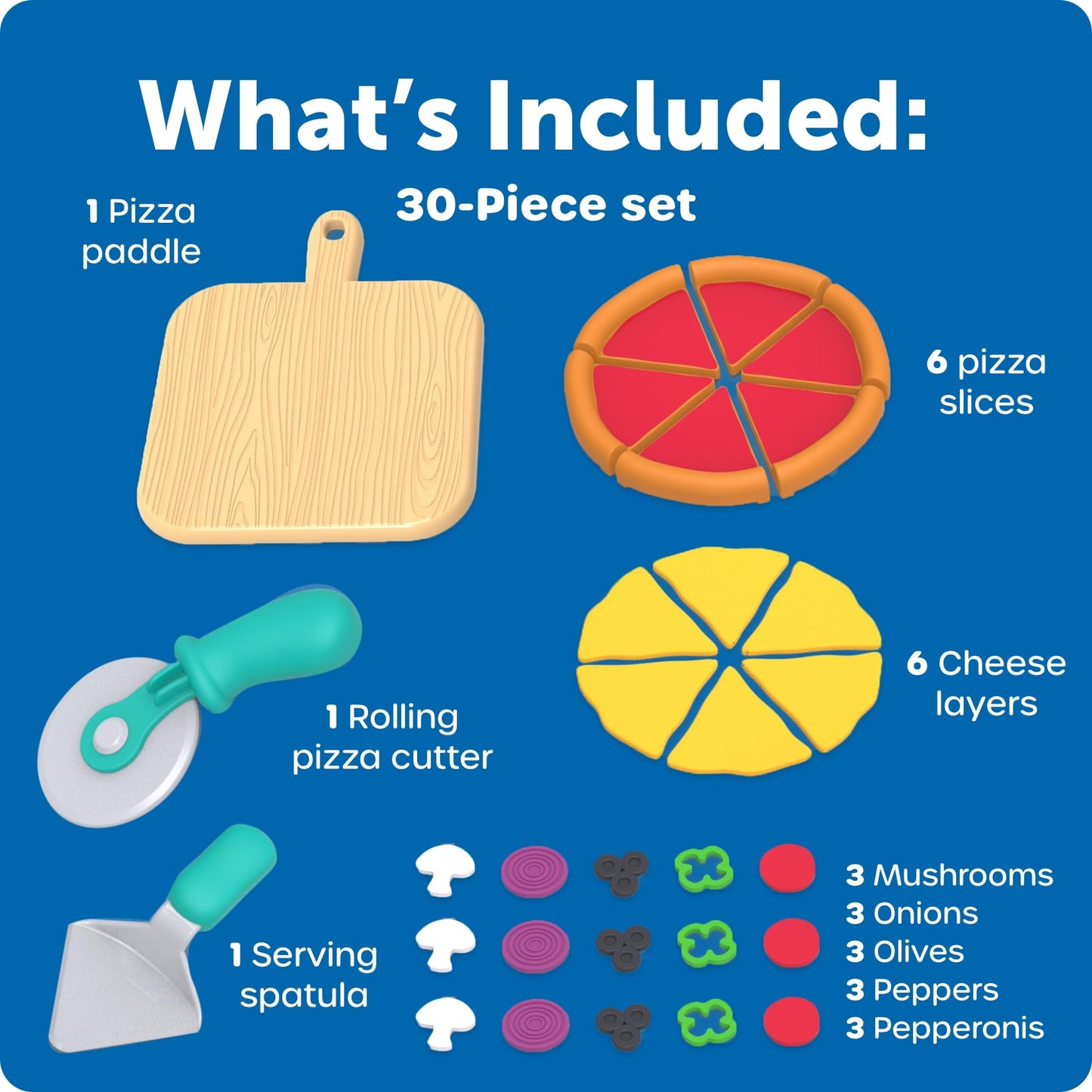 Learning Resources New Sprouts Pizza Night - Imaginative Play Food Set for Kids, Role Play, Toddler Pretend Kitchen Set, Fine Motor Skills, Turn Taking Games, Social Emotional Learning