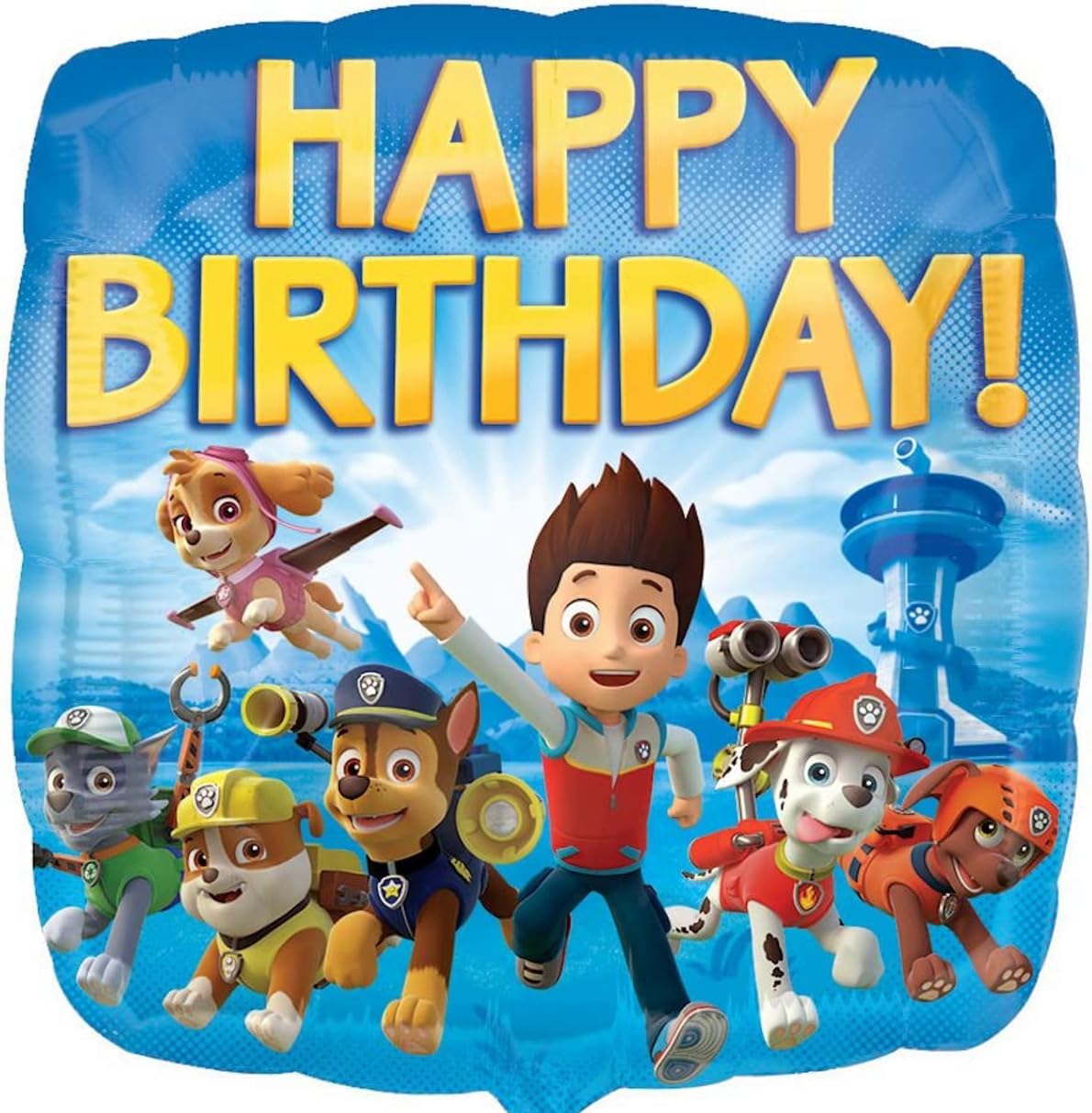 Anagram Paw Pups Chase Rubble and Marshall on Patrol Birthday Party Supplies Balloon Bouquet Decorations