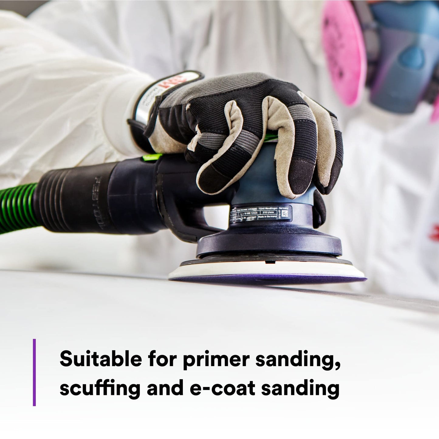 3M Cubitron II Hookit Clean Sanding Abrasive Disc 31484, 6 in, 400+ Grade, High Performance, Long Lasting, Multi-Hole Pattern, E-coat Sanding, Primer Sanding, 50 Discs/Carton