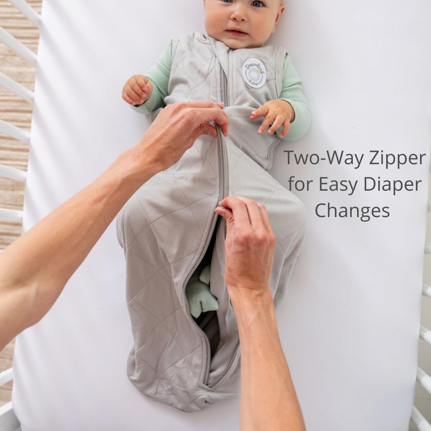Dreamland Baby Lightweight Bamboo Viscose Sleep Sack (0-6 Months). 1.0 TOG Ultra Soft Blanket w/ 2-Way Zipper. 95% Viscose, 5% Spandex (Ocean). Mom-Owned US Business, Premium Materials