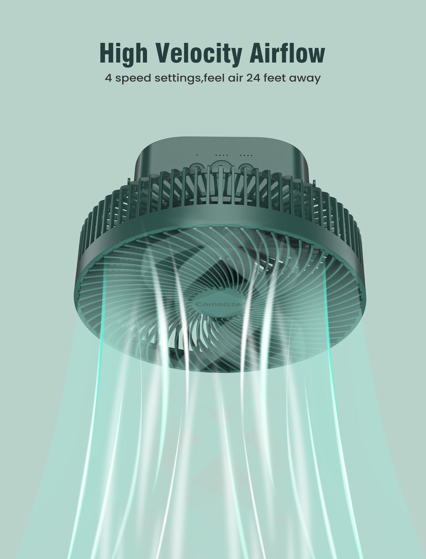 10-Inch Wall Mount Oscillating Fan with Remote and Timer, Small RV Fan with Powerful 4 Speeds, 90° Oscillation,60° Adjustable Tilt, 5.92 ft Wire, Quiet Corner Fans for Bedroom, Indoor Bathroom