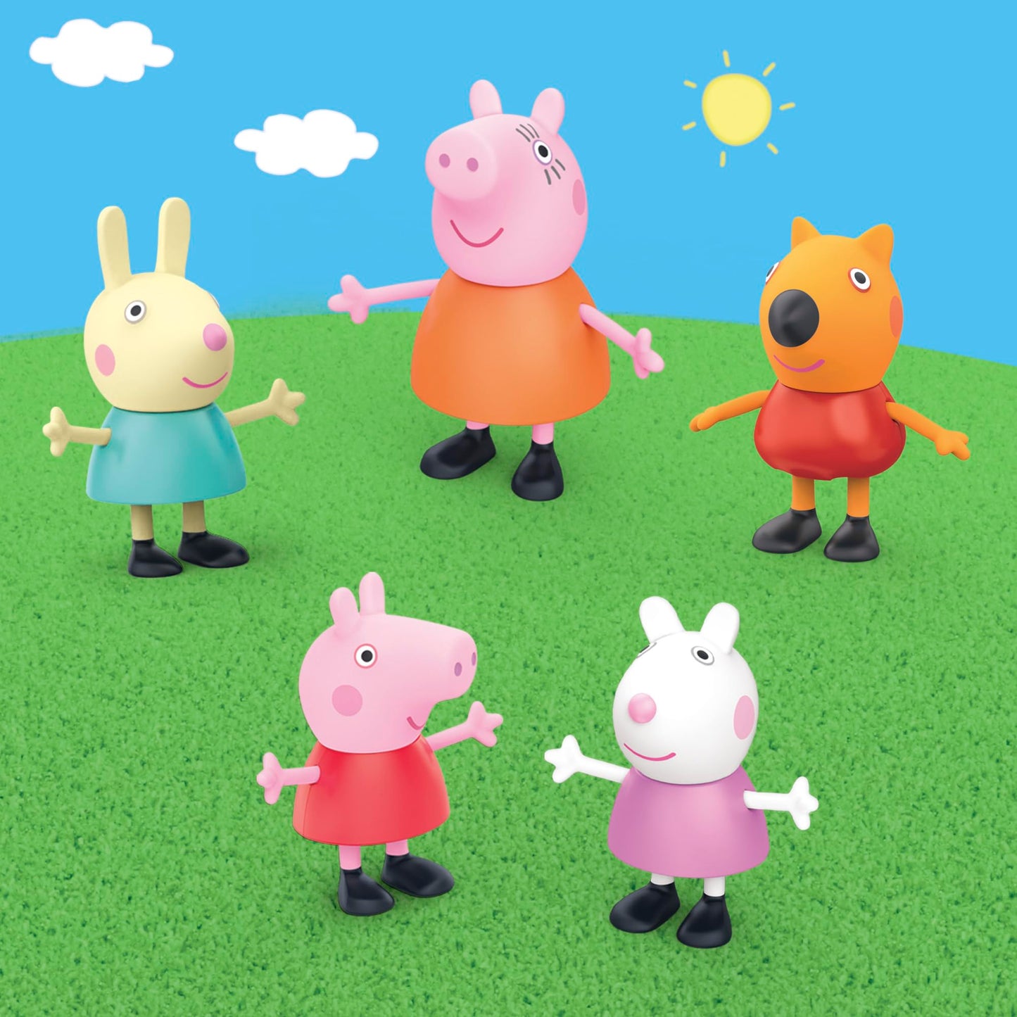 Peppa Pig Toys Peppa's Little Vehicle Set, Includes Helicopter, Camper, and Car Toys and 5 Peppa Pig Figures, Preschool Toys for 3 Year Olds and Up (Amazon Exclusive)