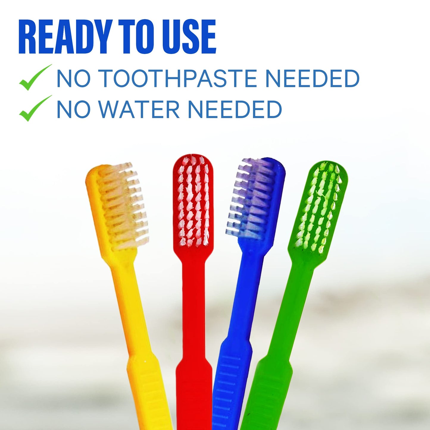 144 Prepasted Disposable Toothbrushes | Pre-Pasted Soft Bristle Tooth Brush for Dental Care & Oral Hygiene | Individually Wrapped Toothbrush Pack Airbnb Gifts | No Water Needed, Paste Made in USA.