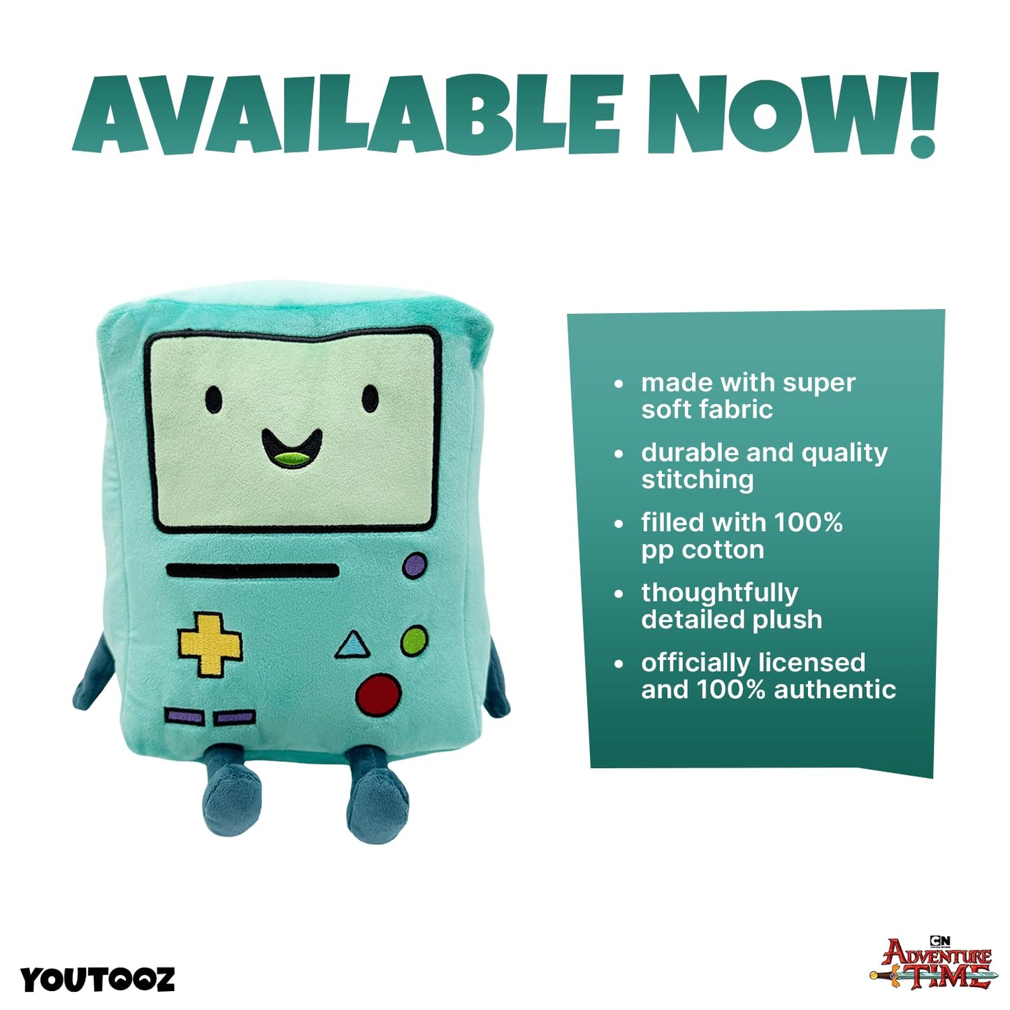 Youtooz Adventure Time BMO Plush, 9-Inch Official Licensed Collectible Plush from Adventure Time