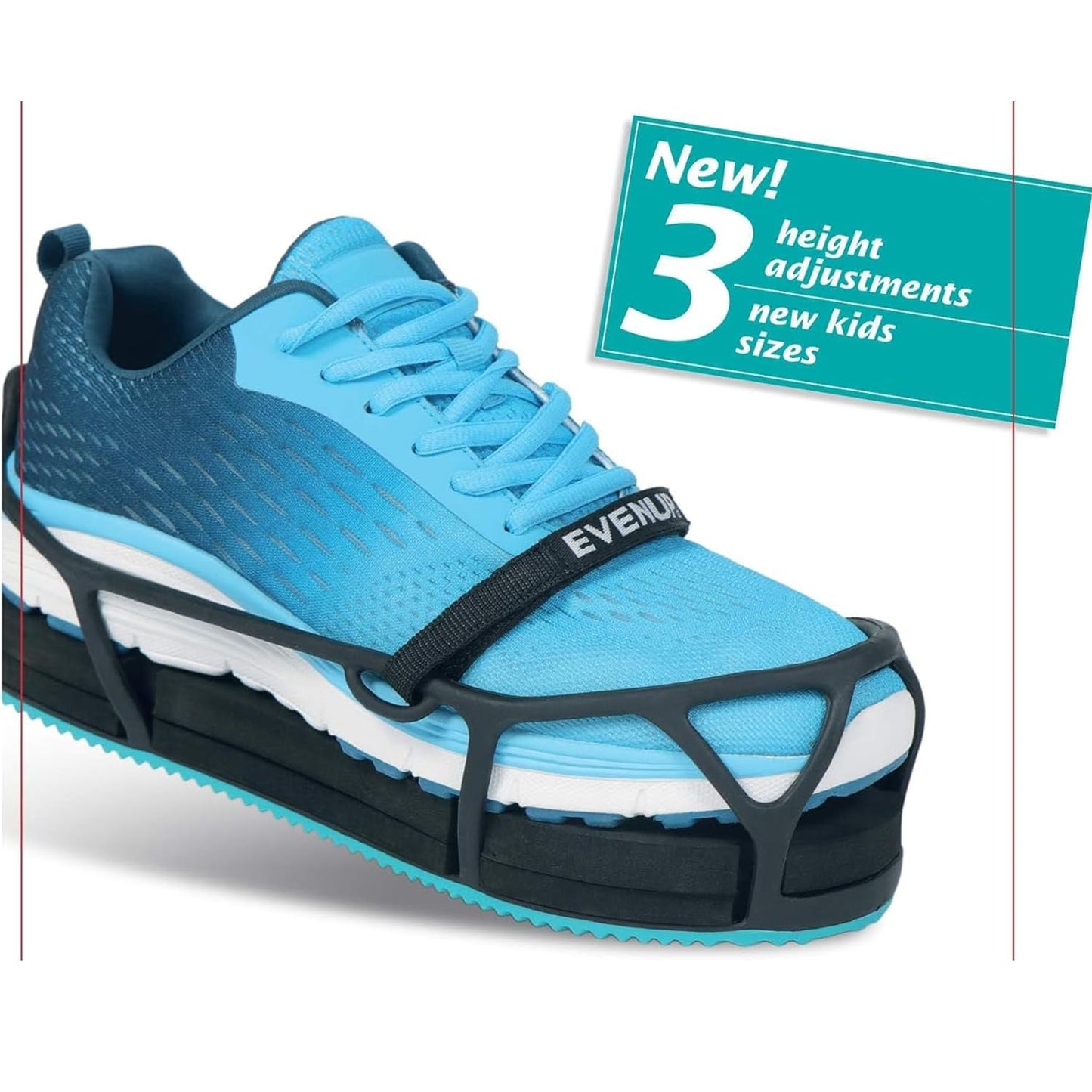 EVENup The Authentic Shoe Balancer Size Medium for use with Walking Boot or leg length discrepancy. Improves your gait using a variety of height adjustments.