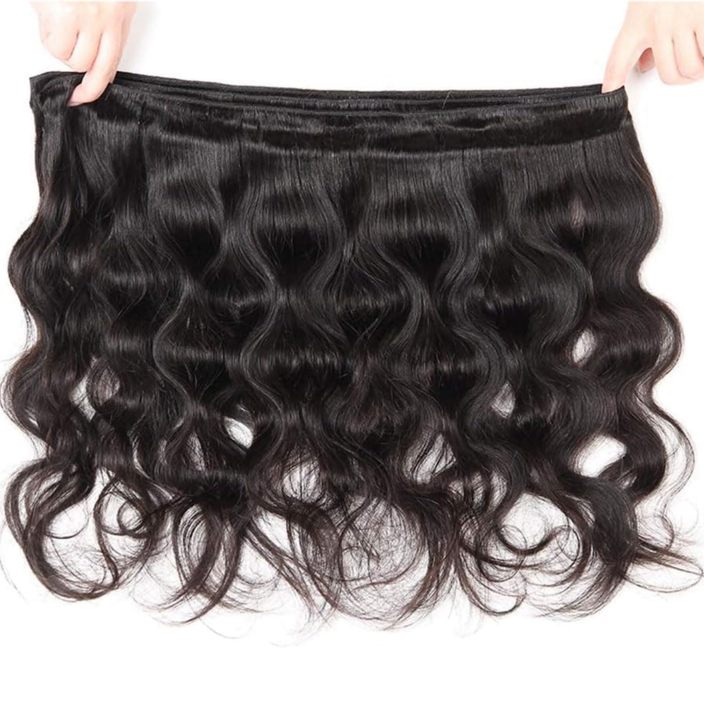 Body Wave Human Hair Bundles Brazilian Virgin Body Wave Bundles 100% Unprocessed Weave Human Hair 3 Bundles Natural Black Color Hair Extensions for Black Women