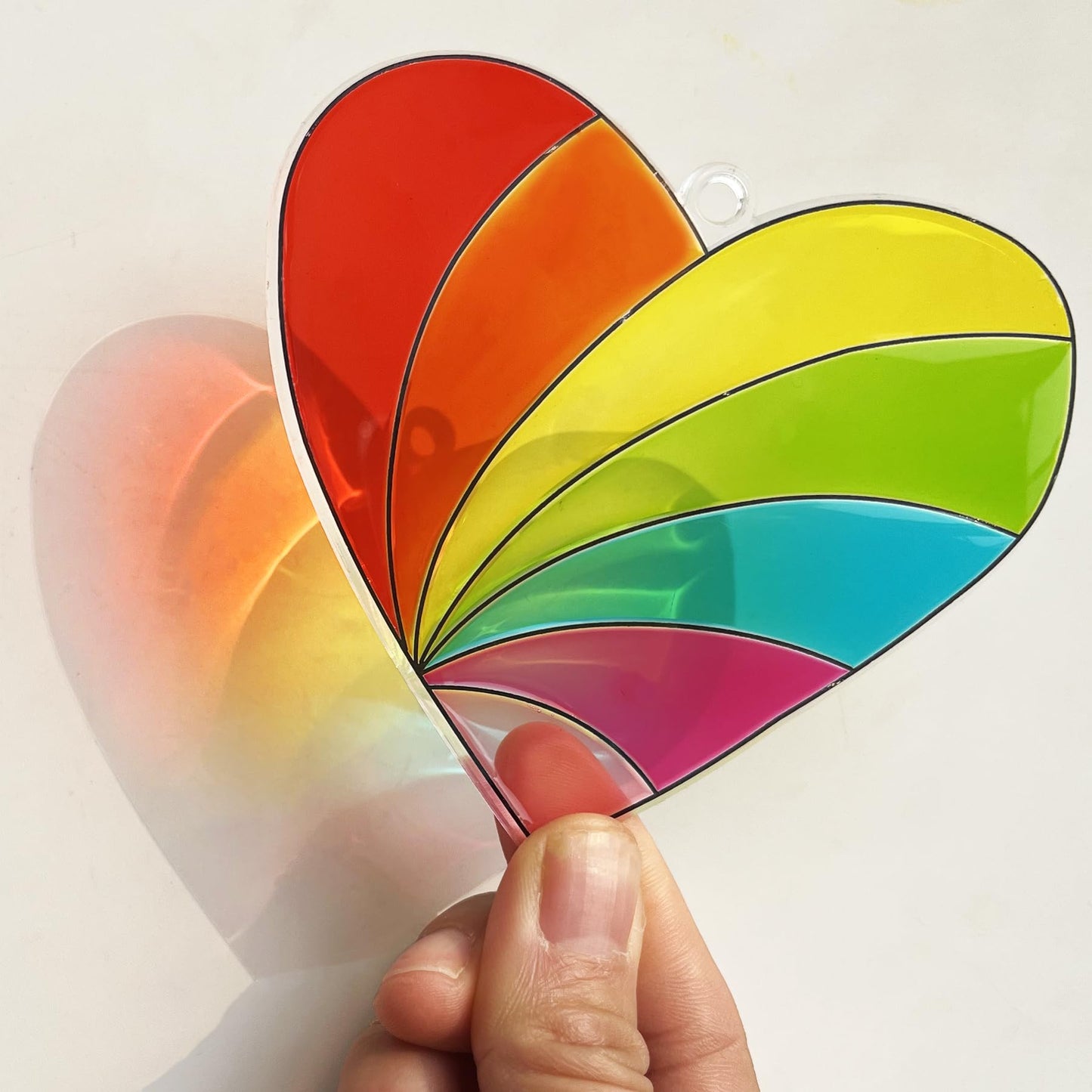 Ayhuhra 30 Sets Valentines Heart Suncatchers for Windows Glow in The Dark Valentines DIY Window Paint Art Suncatchers for Valentine's Day Gift Exchange Mother's Day Art Craft Party Supplies