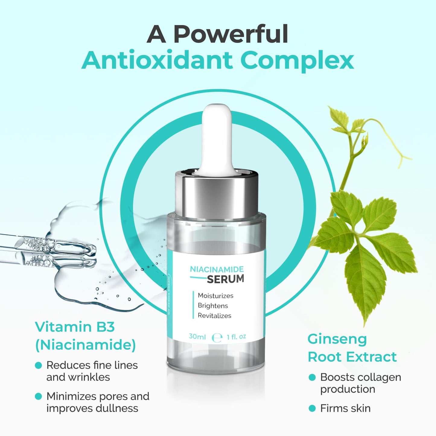 MY DERMA DREAM | Niacinamide Serum 5% for Face - Aids in Minimizing Pores, Fading Dark Spots, and Reducing Redness - Rich in Antioxidant Vitamin B3 - Anti-Aging Face Serum - 90 Day Supply