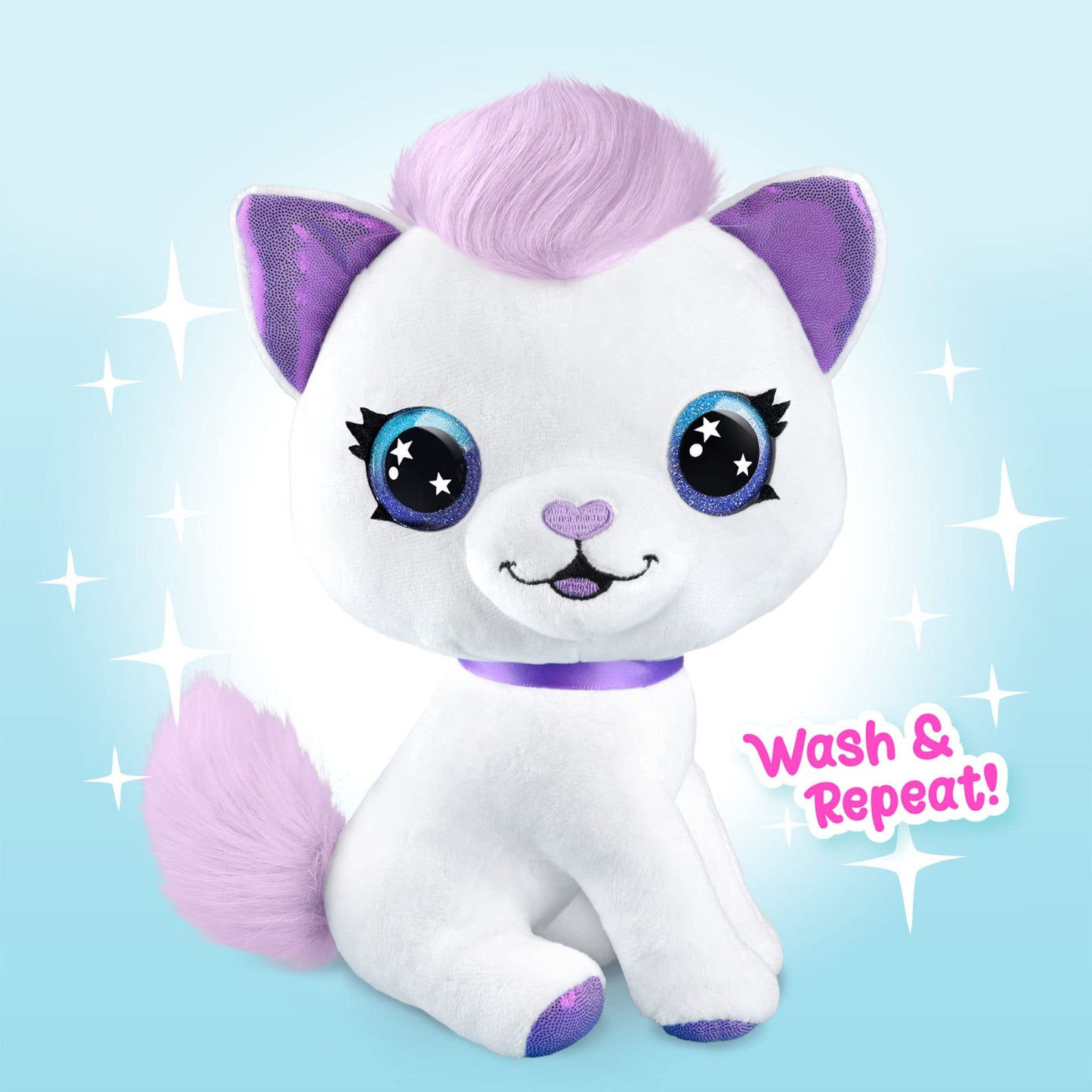 Canal Toys Personalize Airbrush Plush Large Kitty! Decorate, wash, Repeat! Customize Your own Spray Art Plush with Markers, Battery Powered Airbrush and 100+ Stencils. Ages 6+