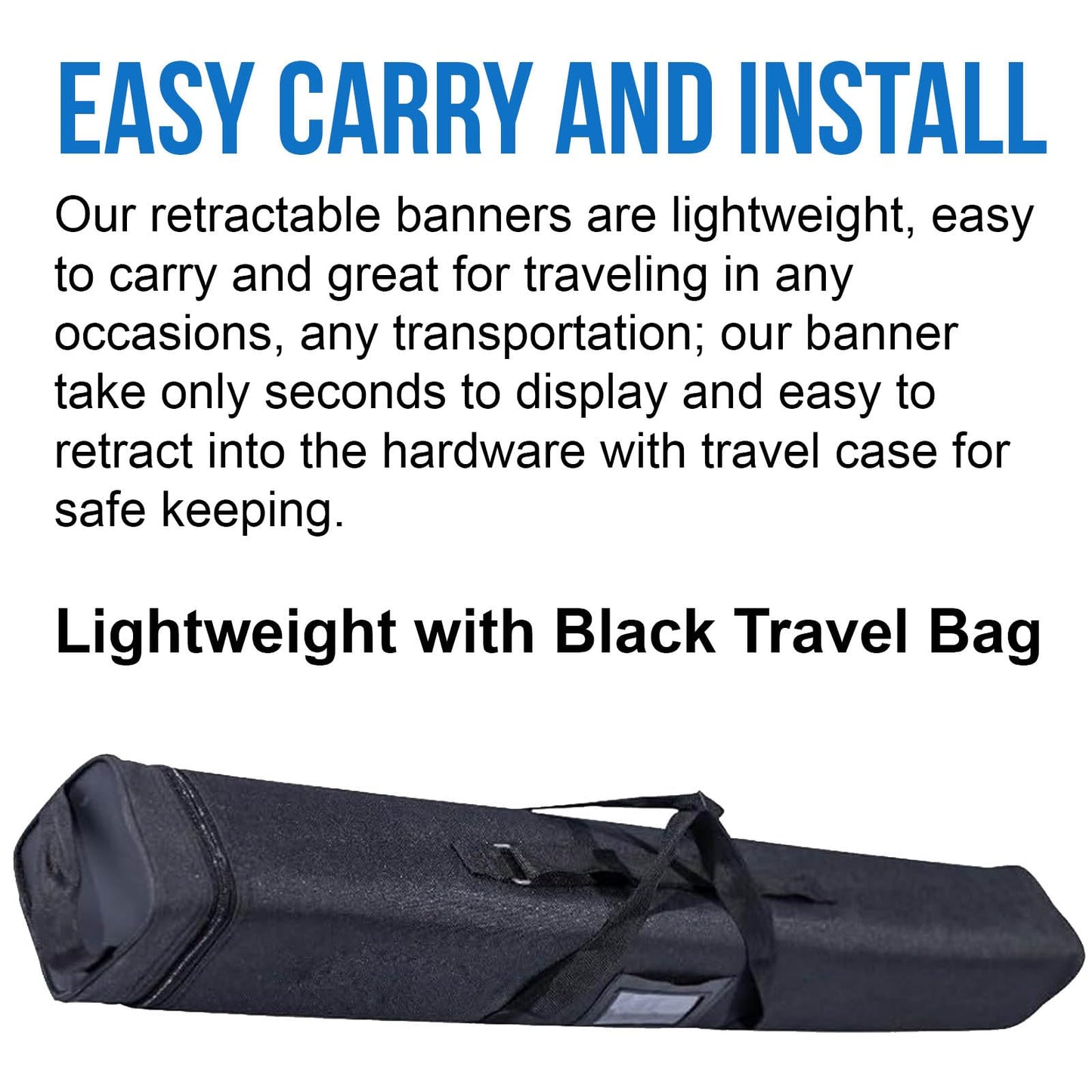 33x81 Retractable Banner Stand Only Banner not included Signs Pull up Roll up Portable & Personalized Display with travel case for Business and Trade Shows Advertising and Promotion