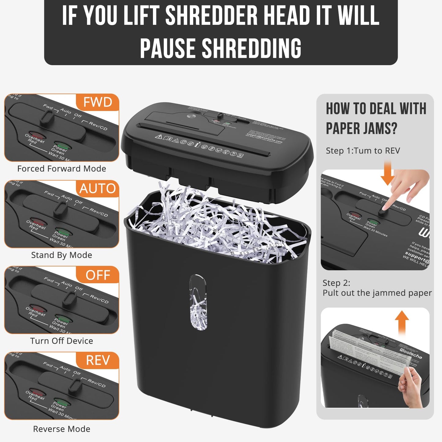 Suntiko 10-Sheet Strip Cut Paper Shredder, P-2 Security Level for Home Office, 3.17 Gallon Bin, Shreds CDs & Credit Cards, ETL Certified, Black