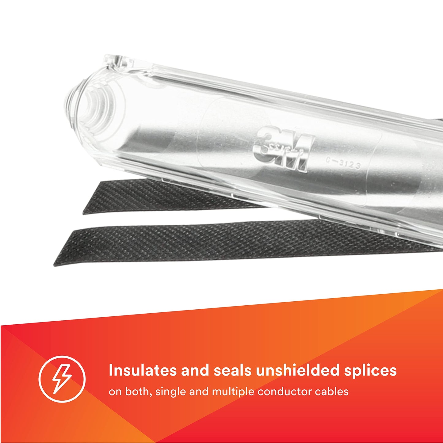 Scotchcast 3M Inline Resin Power Cable Splice kit 82-A1N, Up to 2 AWG Black