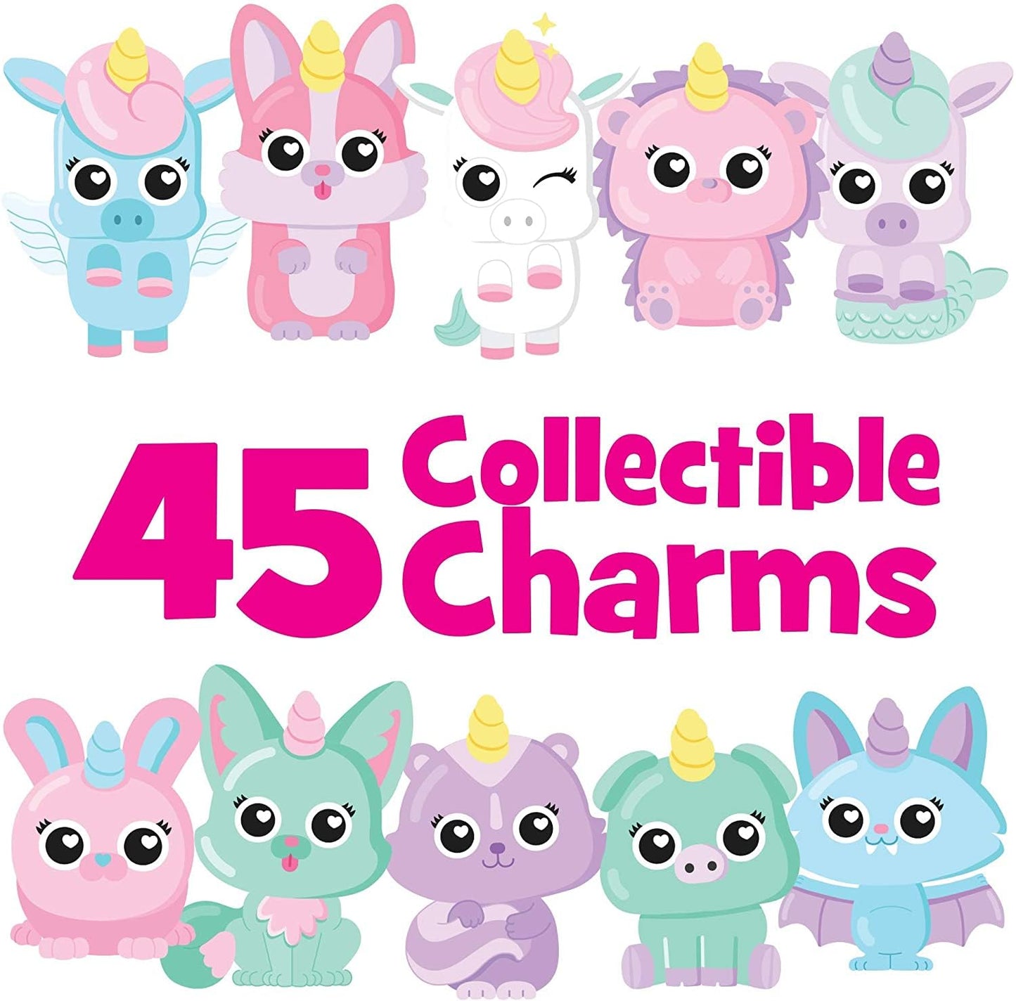 Educational Insights Playfoam Pals Unicorn Magic, Party Pack of 10, Surprise Collectible Charm & Heart-Studded Locket, Sensory, Shaping Fun, Ages 3+