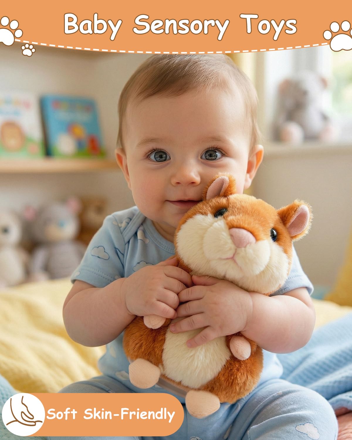 Ayeboovi Toddler Toys Talking Hamster Repeats What You Say Interactive Plush for Babies Interactive Games Birthday Gifts for Kids Boys Girls Ages 3 4 5 6