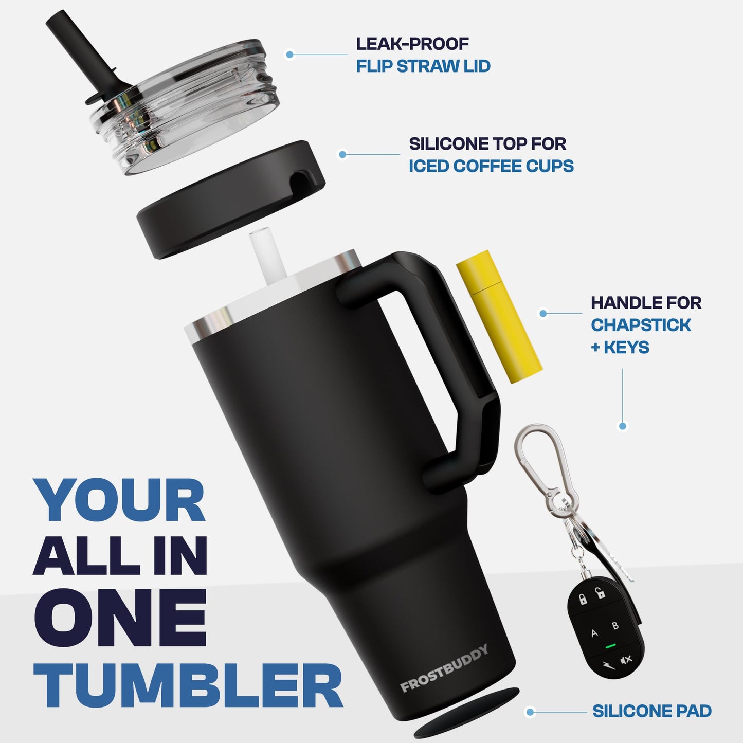 Thicc Buddy - 40 oz Stainless Steel Vacuum Insulated Tumbler with Lid and Straw for Water - Travel Mug Cupholder Friendly - Gifts for Women Men Him Her (Peachy Palm)