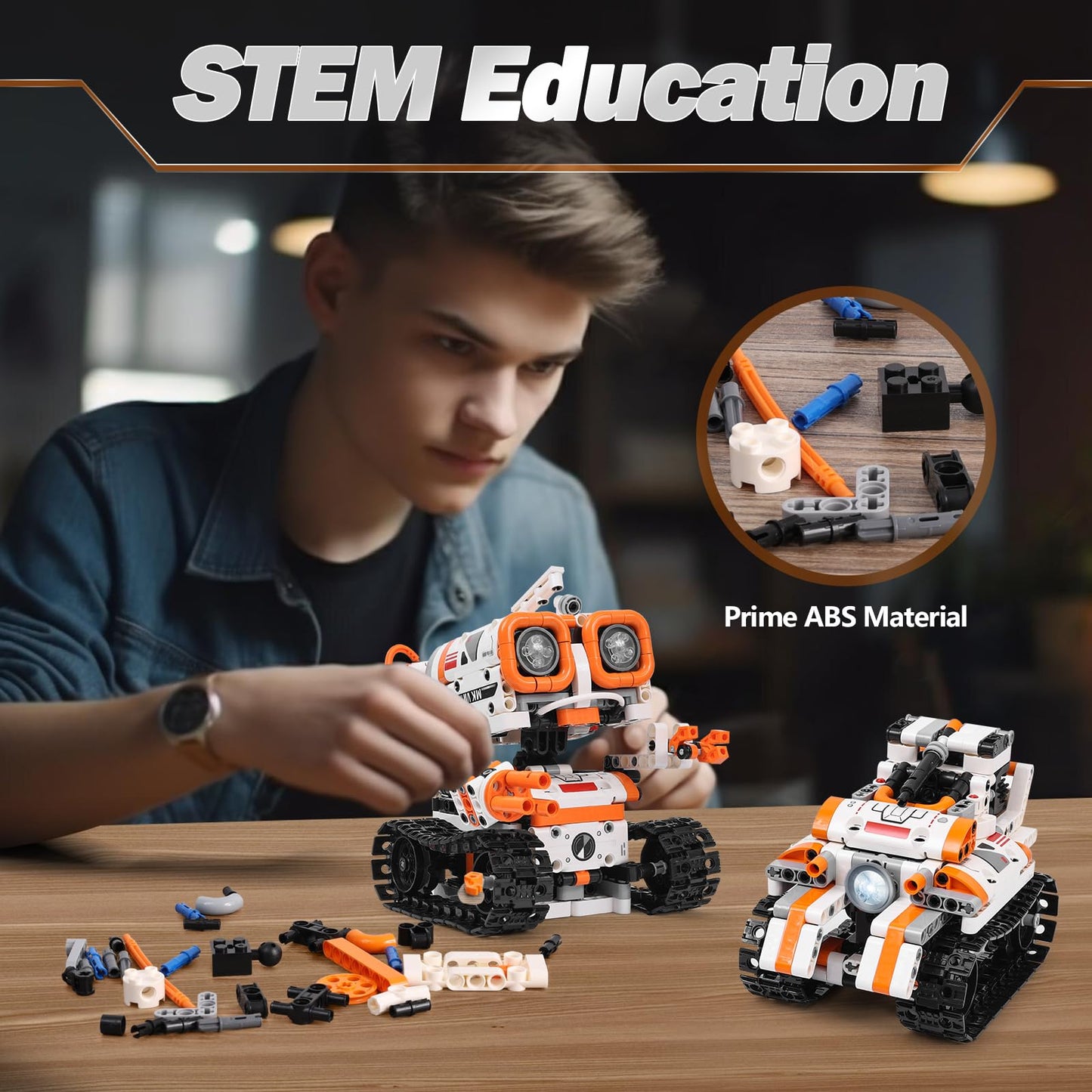 Kyanio STEM Robotics Kits for Kids Ages 8-12 8-14 Year Old, 3 in 1 Remote/APP Control & Programming Robot Building Set, Toy Coding Science Projects, Birthday Gift Ideas for 8 9 10 11 12+ Boys