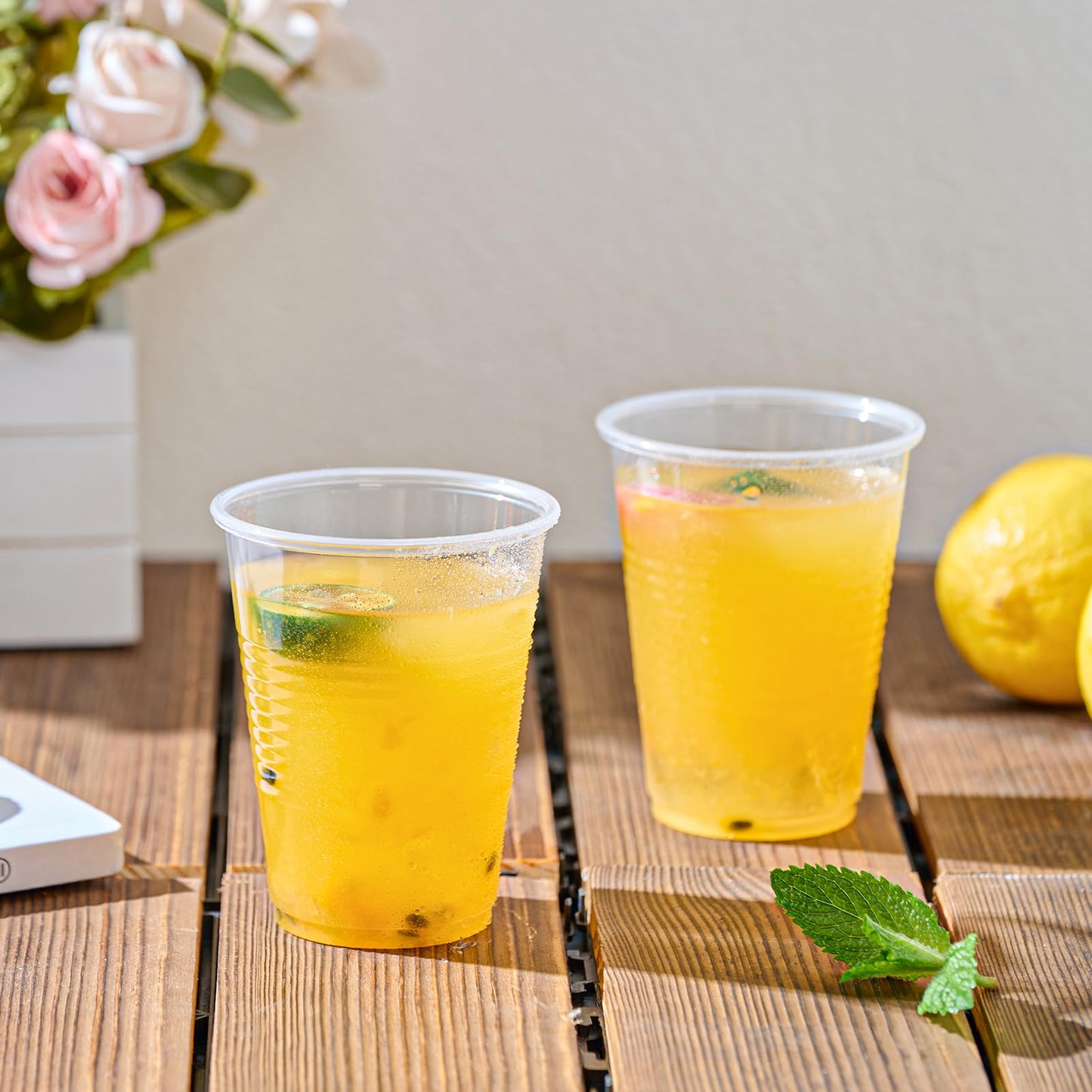 Lilymicky 1000 PACK 9 oz Clear Plastic Cups, 9 Ounce Disposable Drinking Cups for Birthday Parties, Picnics, Ceremonies, and any Events