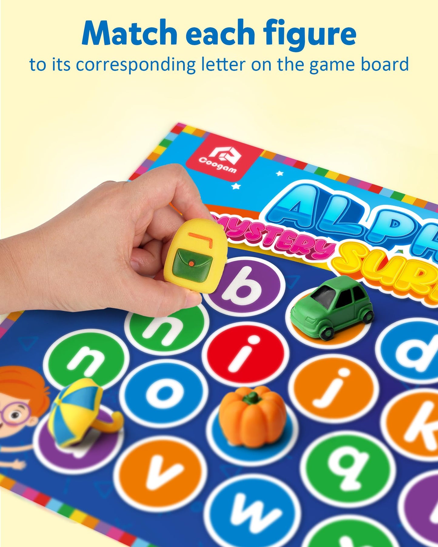 Coogam Alphabet Sorting Game, Fine Motor Letter Matching and Sorting Game, 26pcs Alphabet Educational Montessori Learning Toy Gift for Preschool Kindergarten 3 4 5 Year Old
