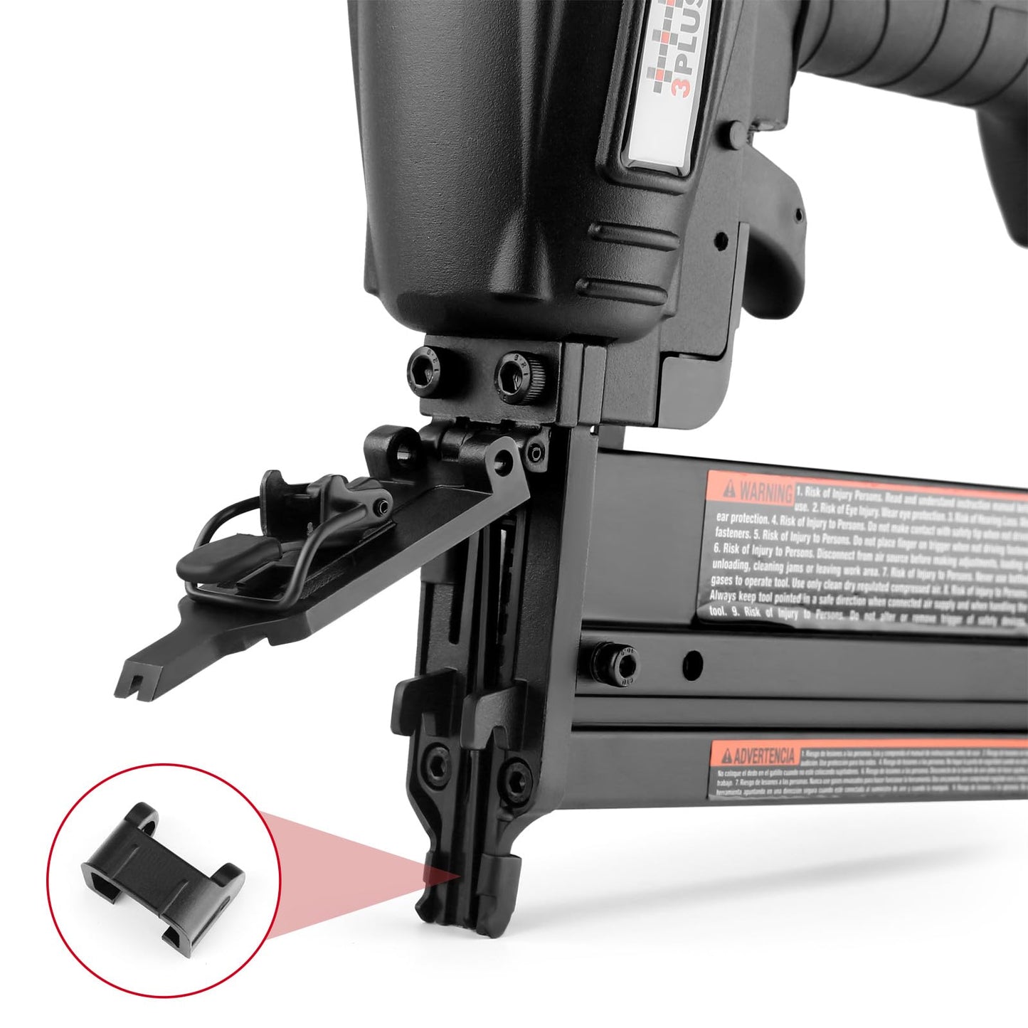 3PLUS HFS509040SP 4-in-1 Pneumatic 18 Gauge Flooring Stapler/Nailer