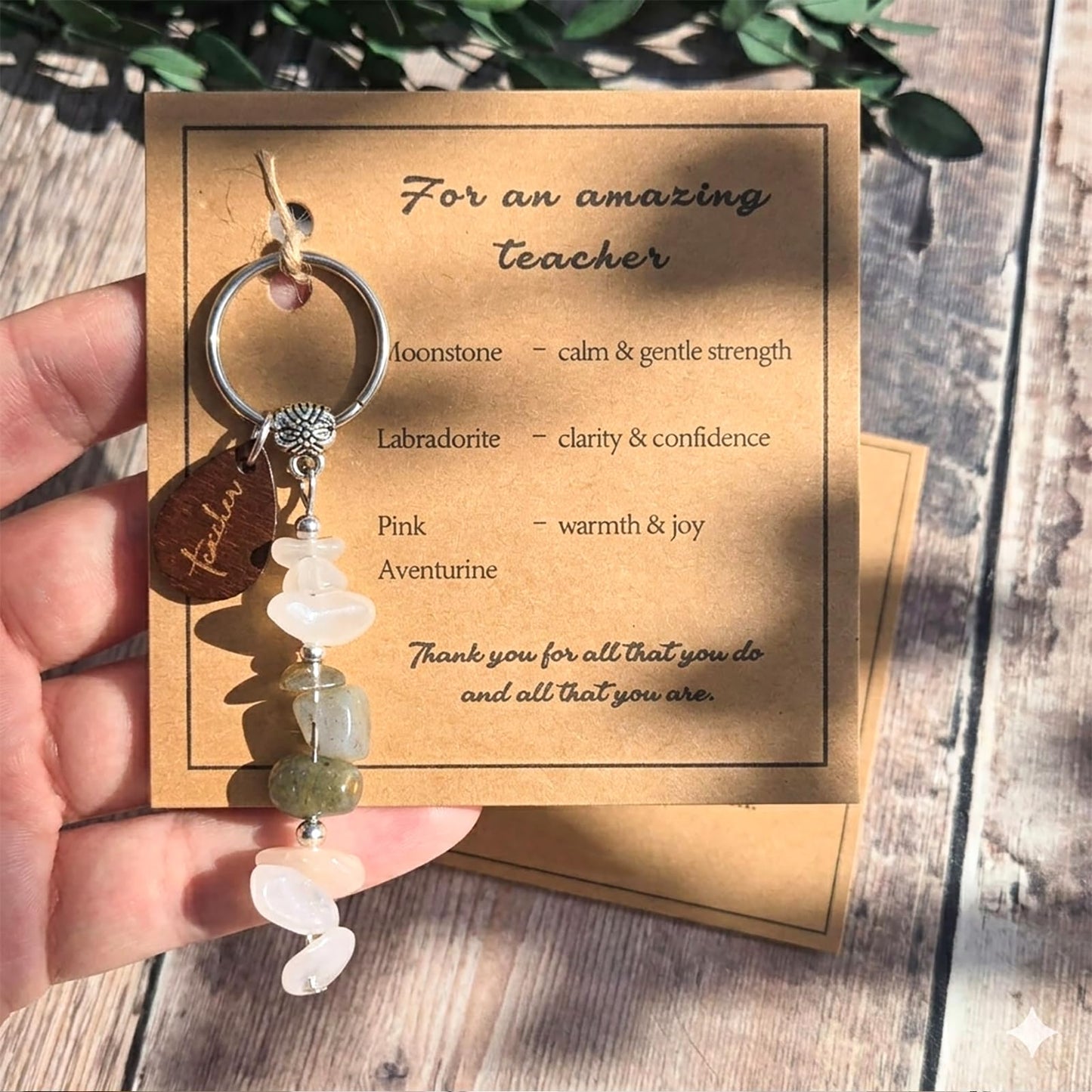 pengtai Teacher Appreciation Gifts for Women Set of 4,Teacher Appreciation Gifts in bulk,End of Year Teacher Gifts with Positive Dolls Crystal Keychains Heart Bookmarks