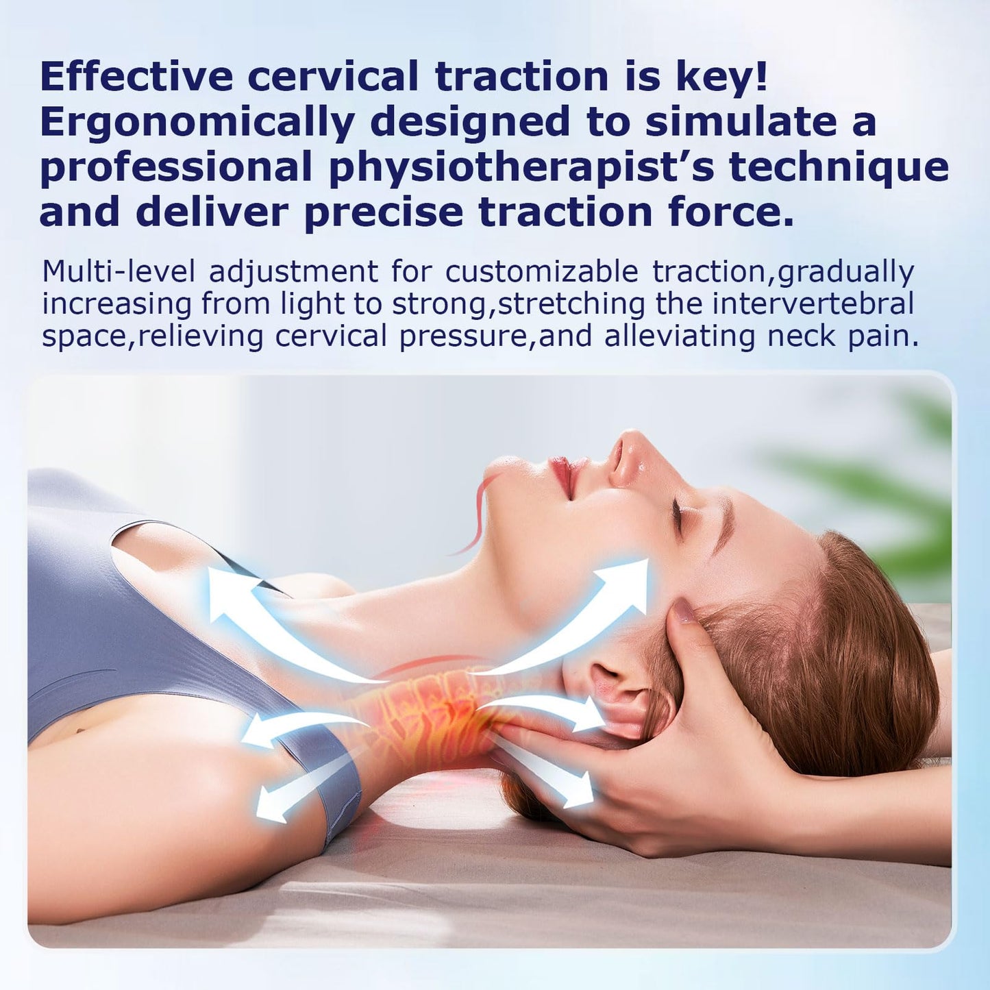 ALPHAY Neck Stretcher Cervical Traction,Neck Braces for Neck Pain and Support,Adjustable Cervical Traction Devices for Home Use,Neck Decompression Device and Revive Cervical Spine