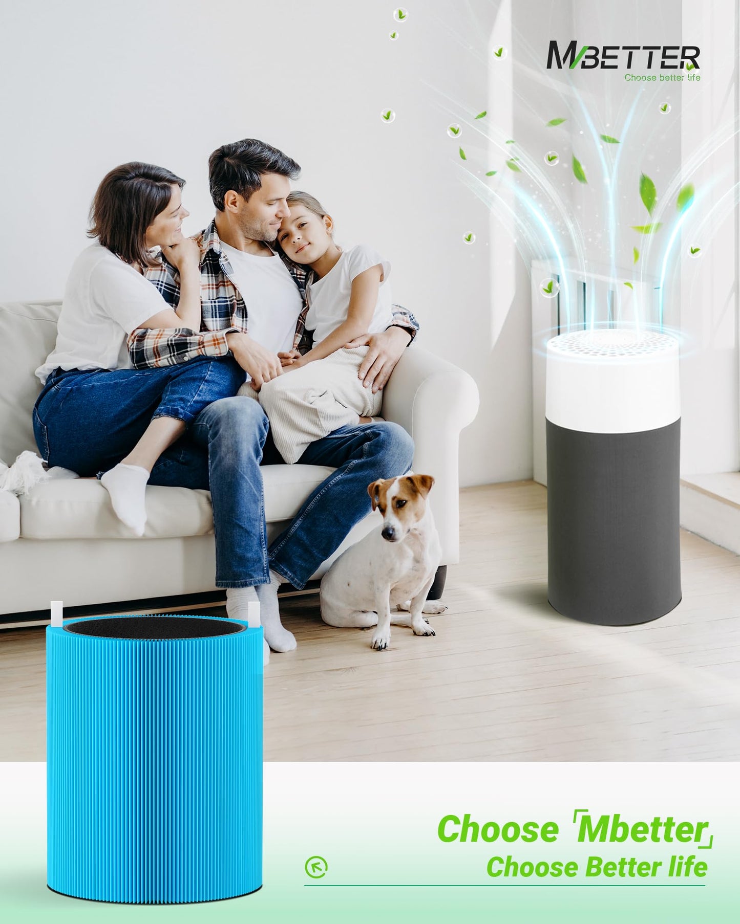 2 Pack Blue Pure 411 AllergenBlock Filter Compatible with Blue Pure 411, 411+, 411 Auto Air Puri-fier, H13 True HEPA & Activated Carbon Filters