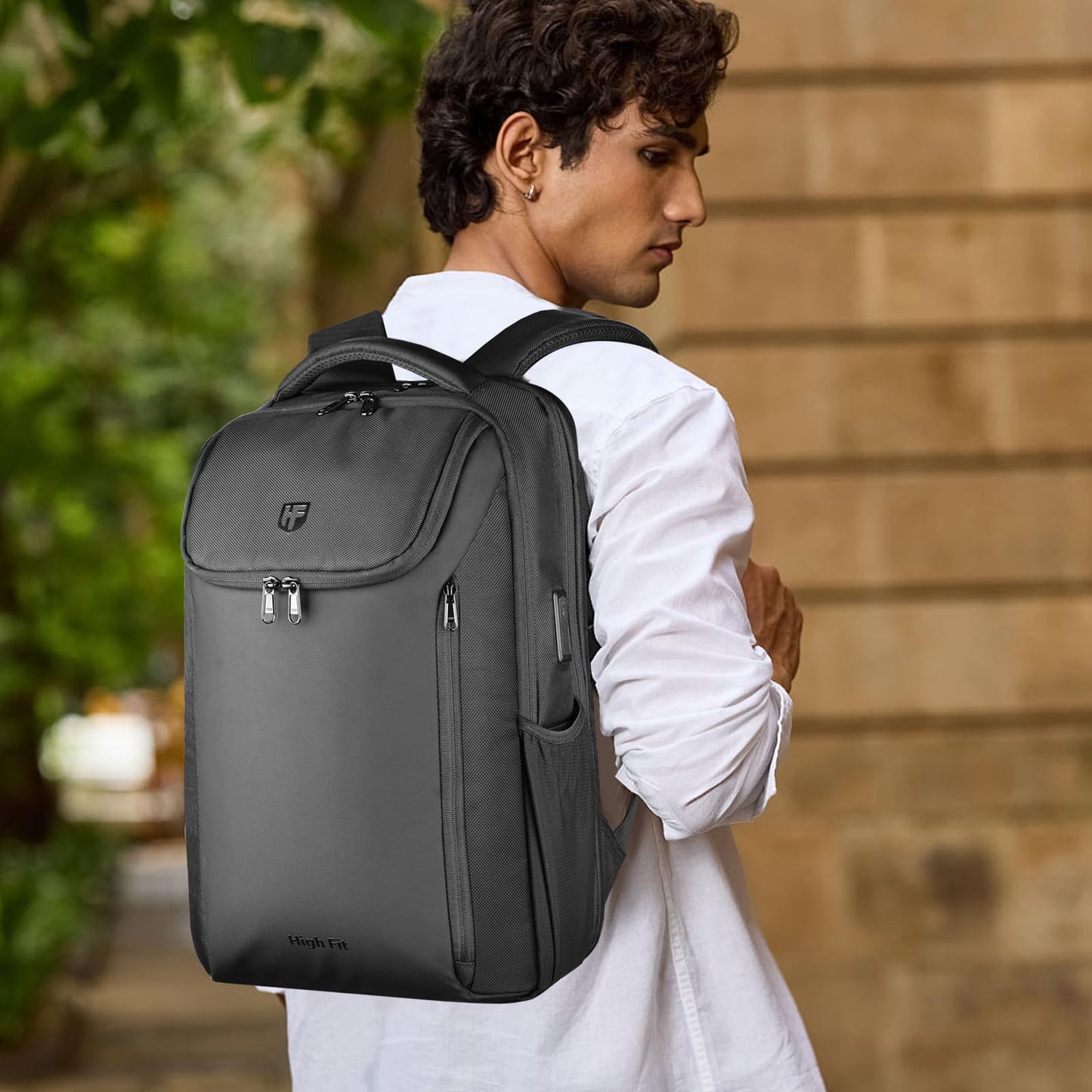 HIGH FIT Laptop Backpack,Fashion Travel Backpacks,Business Backpack Waterproof fit 17.3 Inch Laptop,TSA-Airline Approved Backpack with USB Charging Port for Men Women