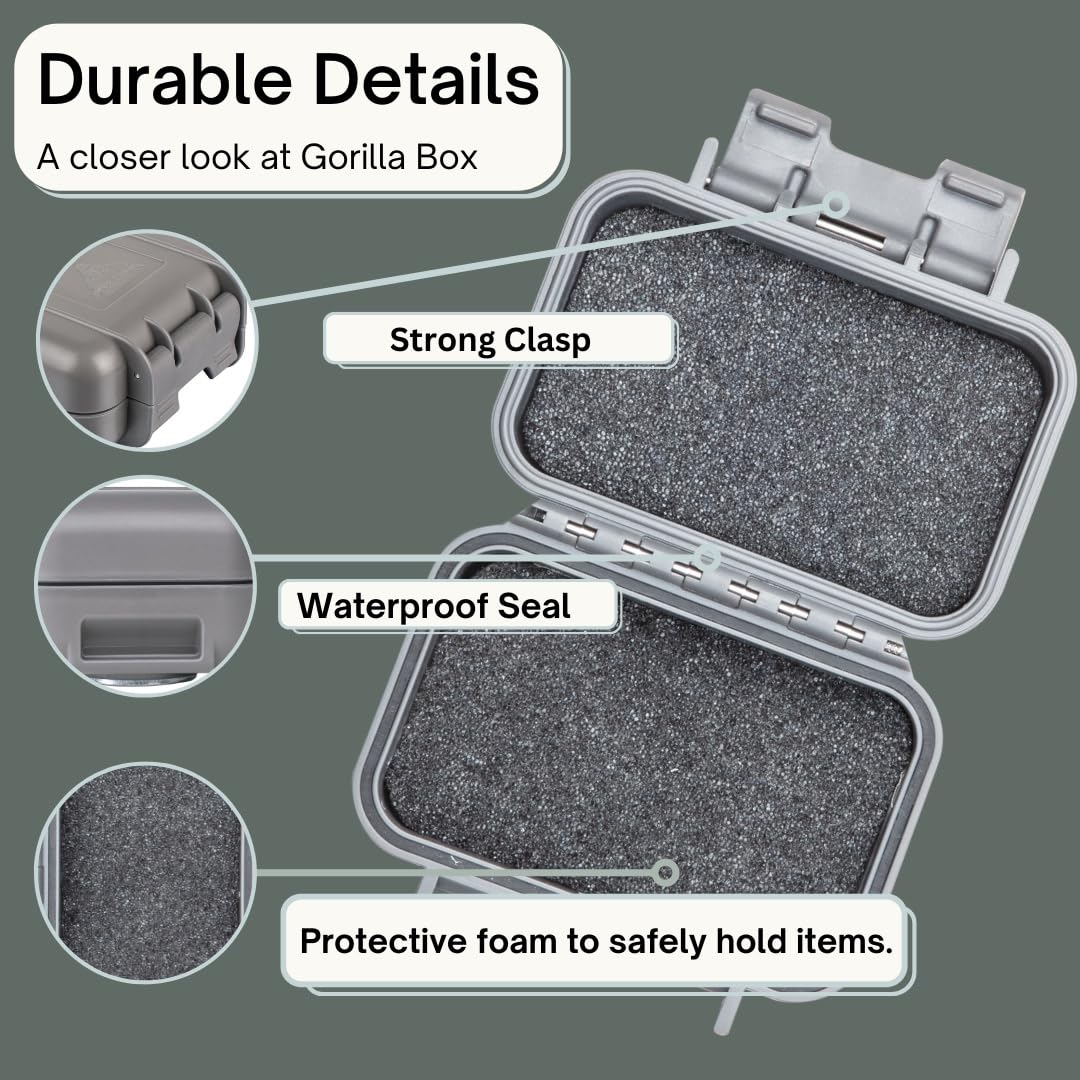 Hide a Key Outside with our Magnetic Box, Our Waterproof Air-Tight Magnetic Key Box for Under Car Stays Secure with 2 Strong Neodymium Magnets