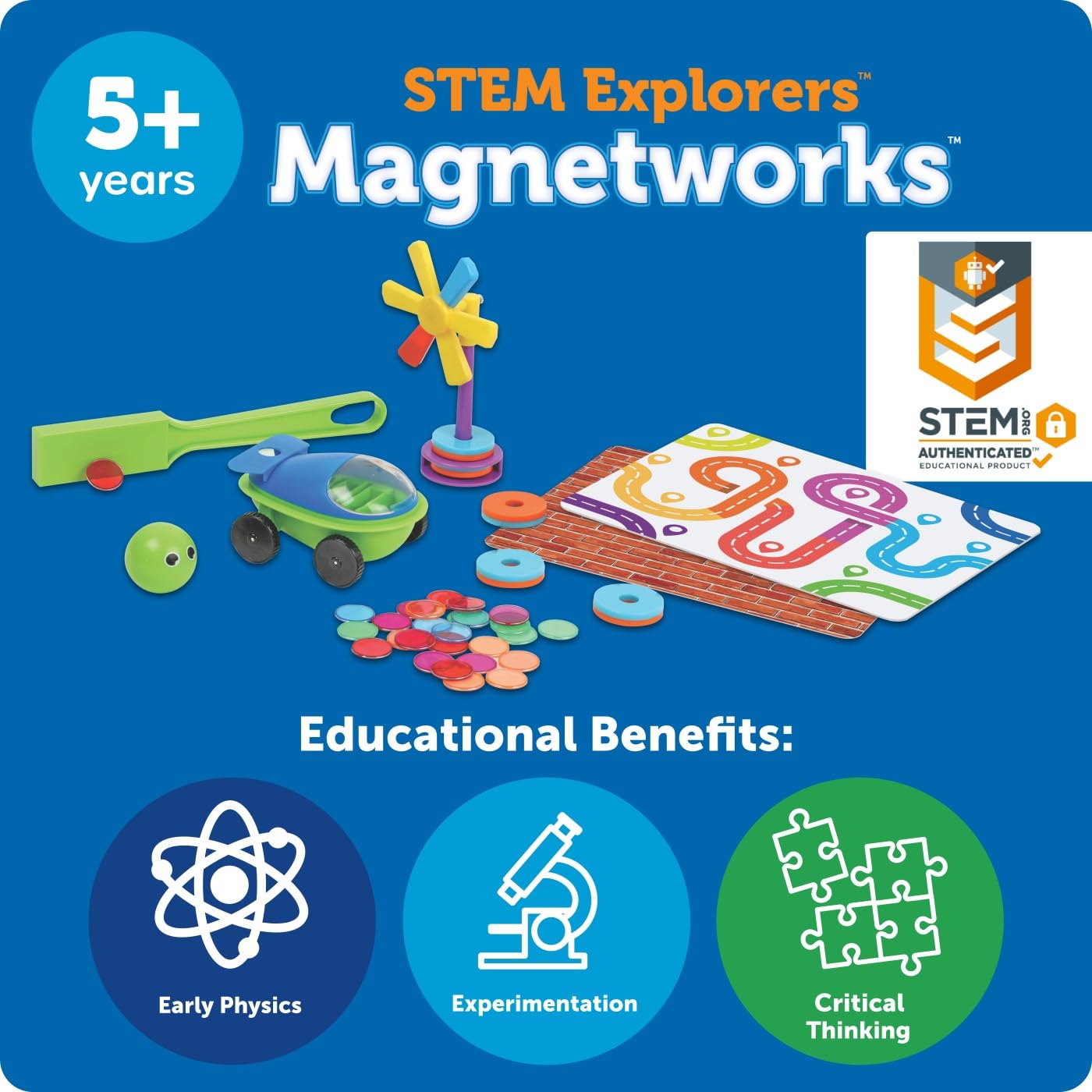 Learning Resources STEM Explores Mega Magnet Set, Toddler Toys, Magnetic Tiles Blocks, Sensory Toys, Kids Games, Classroom Must Haves, Sensory Bin, Birthday Gift, Fine Motor Skills