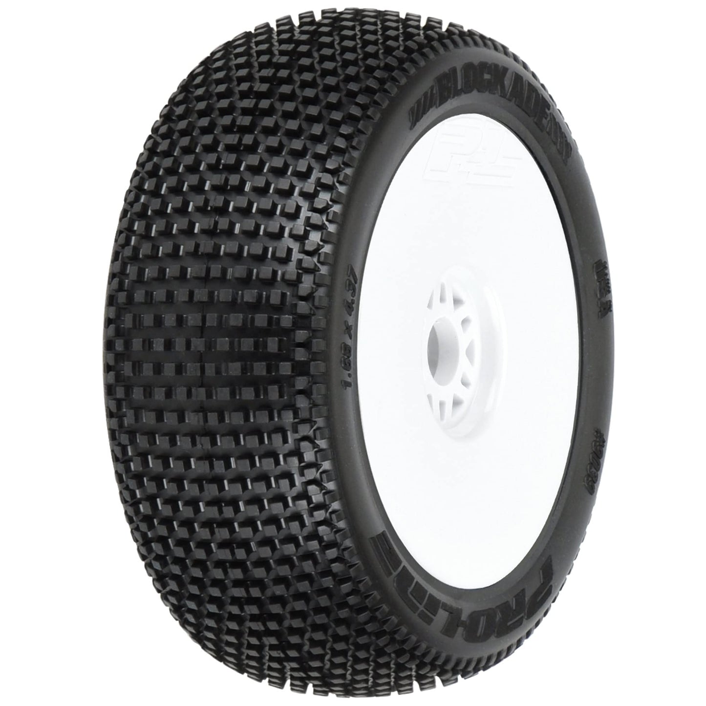 Pro-Line Racing Blockade S3 18 Buggy MTD V2 White Wheels F/R PRO9039233 RC Tire