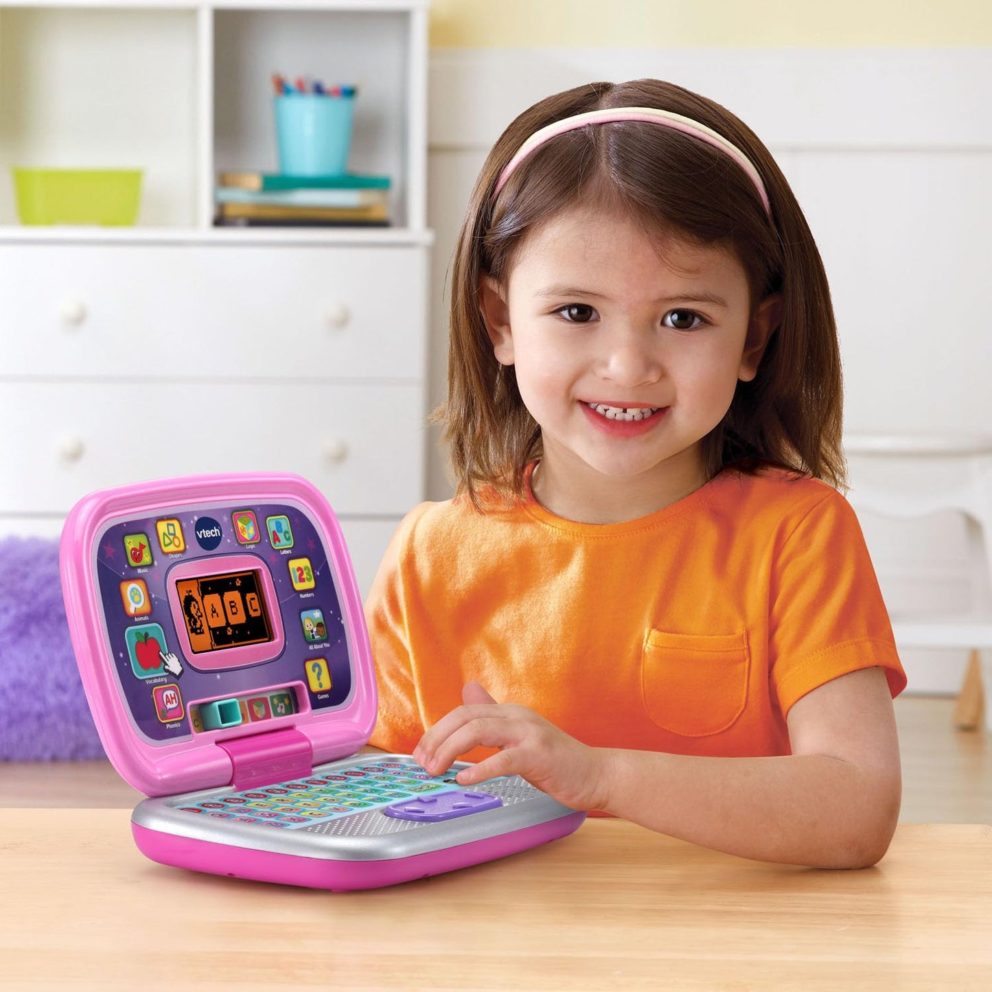 VTech Play Smart Preschool Laptop, Pink (English Version)