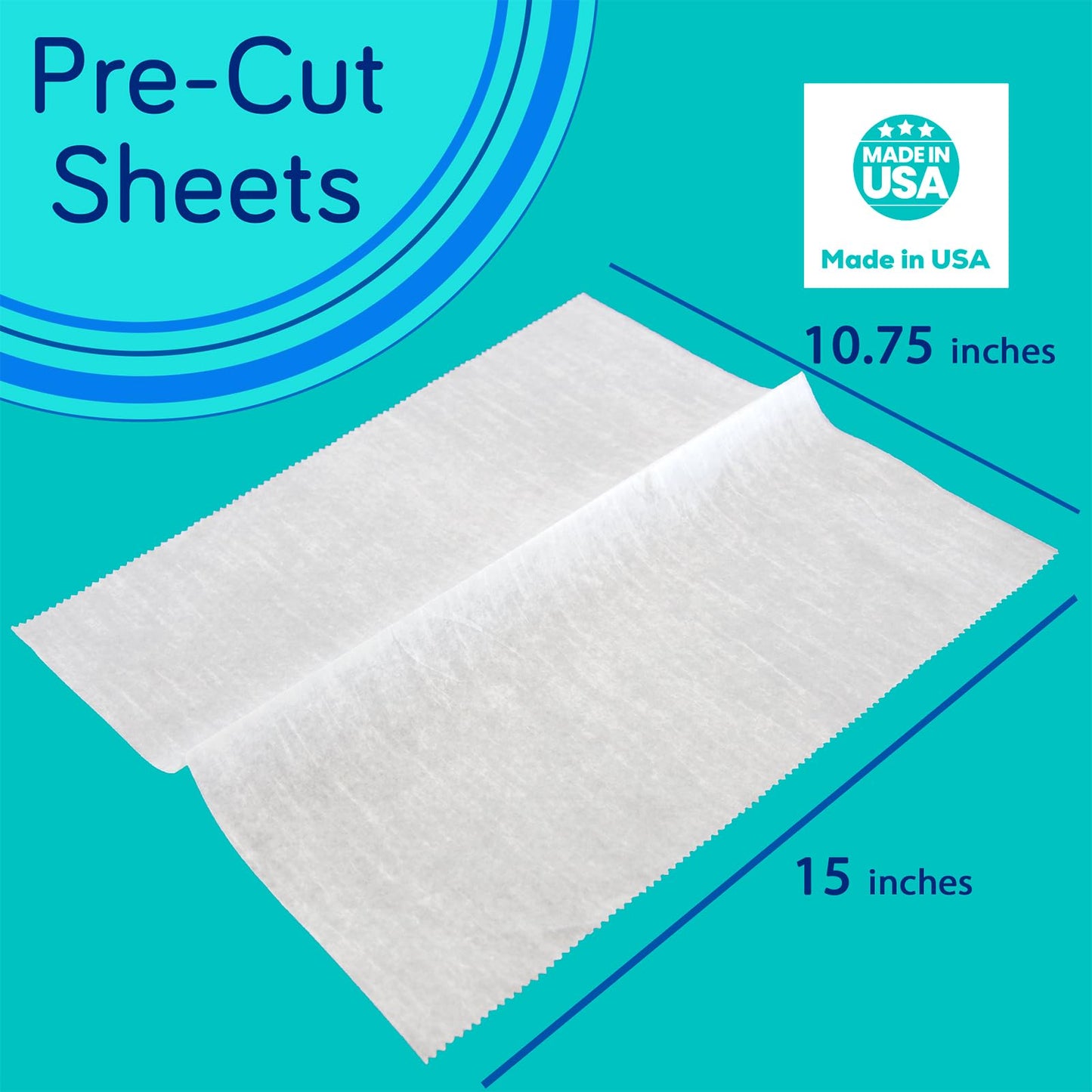 Fit Meal Prep 1000 Sheets 15 x 10.75” Dry Wax Paper Sheets for Food, Greaseproof Sandwich Wrapping, Interfolded Deli Wax Paper for Fries, Burgers, Food Basket, Made in USA