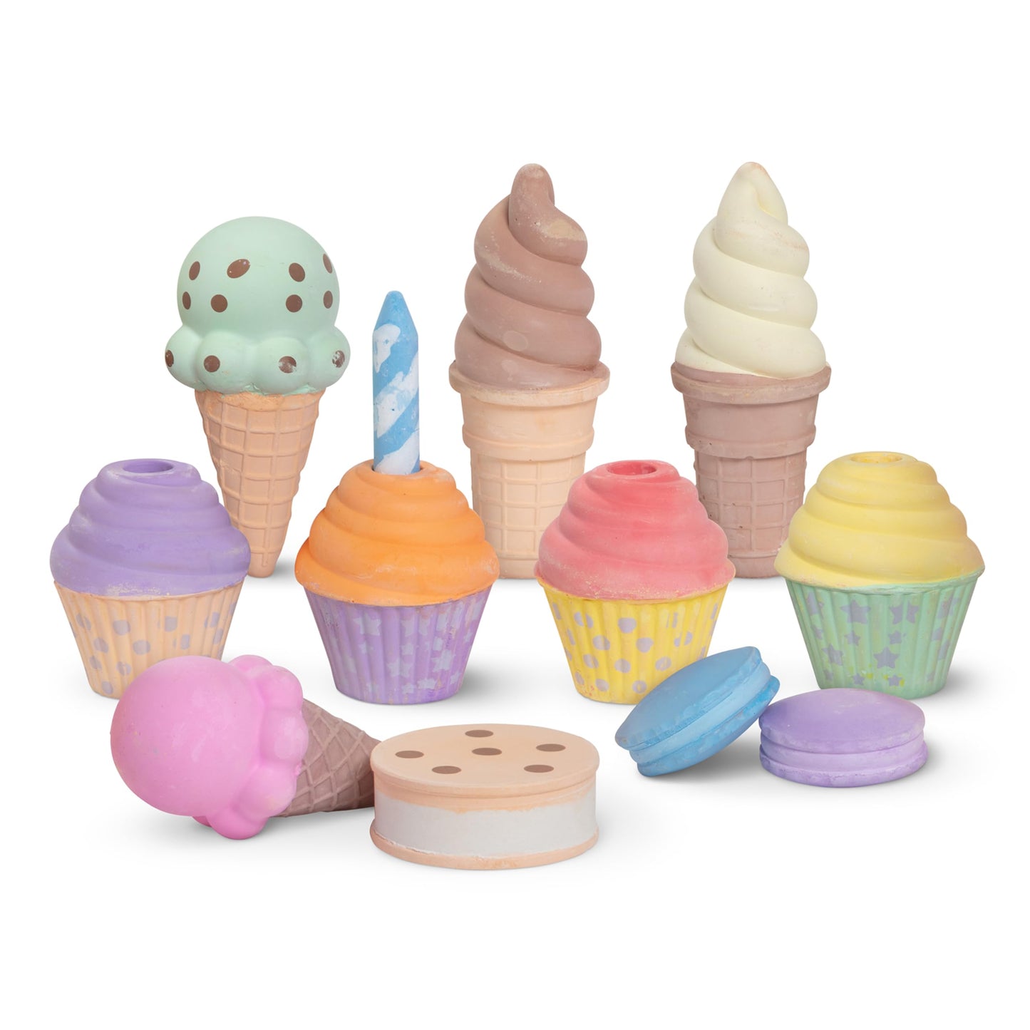 Melissa & Doug Ice Cream & Cake Chalk SetArts and Crafts for Kids, Sidewalk Chalk for Kids Ages 3+