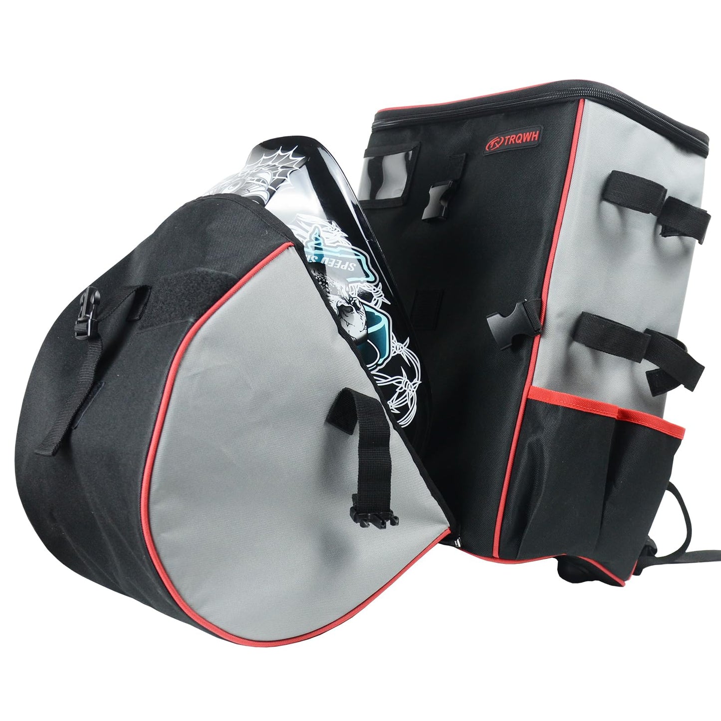 TRQWH Welding Backpack for Men Waterproof Reinforced Bottom Large Capacity Extreme Gear Pack with Helmet Catch Multipurpose Welding Tools Backpack