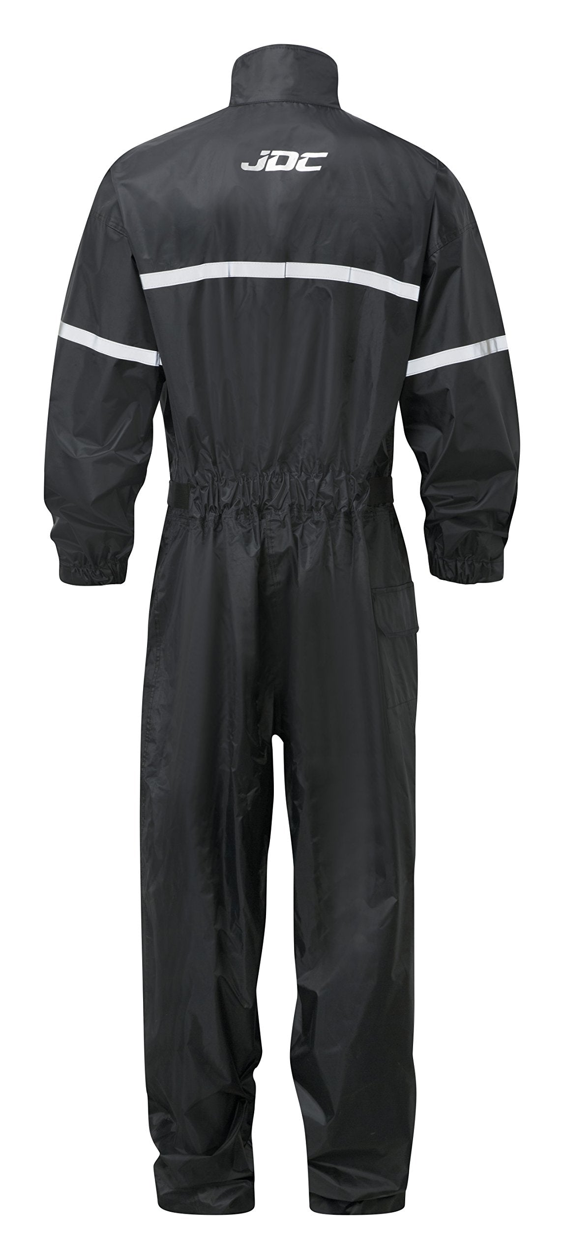 JDC Motorcycle Waterproof Rain Suit Over Suit 1PC - SHIELD - Black - XL - Long Leg (34")