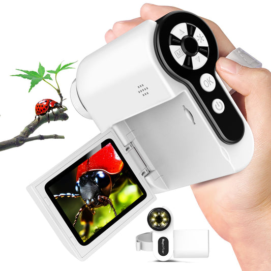 Laradola Microscope for Kids: Mini Pocket Digital Microscope 1000X Zoom Science Kits Learning & Educational STEM Toys for Age 3 4 5 6 7 8 10-12 Boys Girls Christmas Birthday Gifts